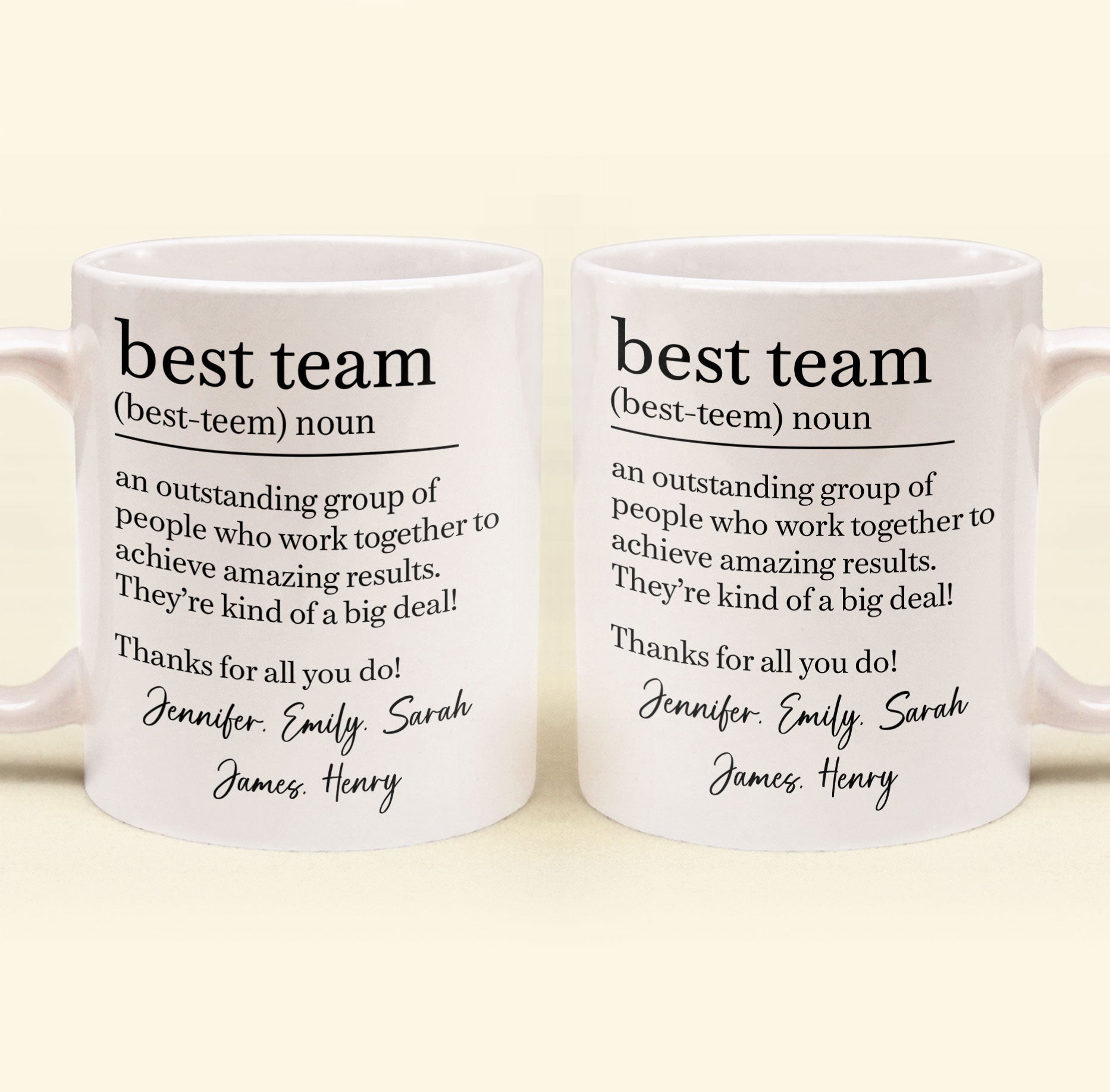 Best Team - Coworker Appreciation Thank You Gifts For Employee - Personalized Mug