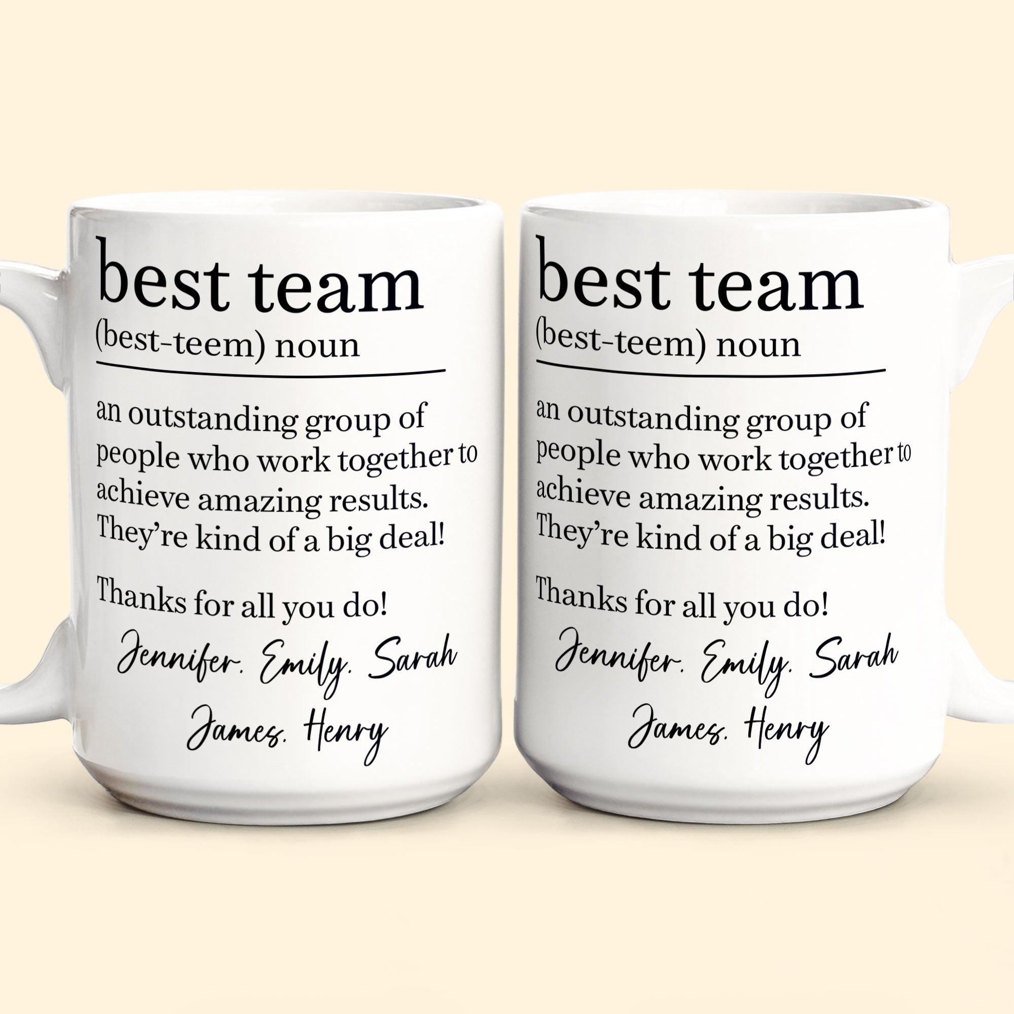 Best Team - Coworker Appreciation Thank You Gifts For Employee - Personalized Mug