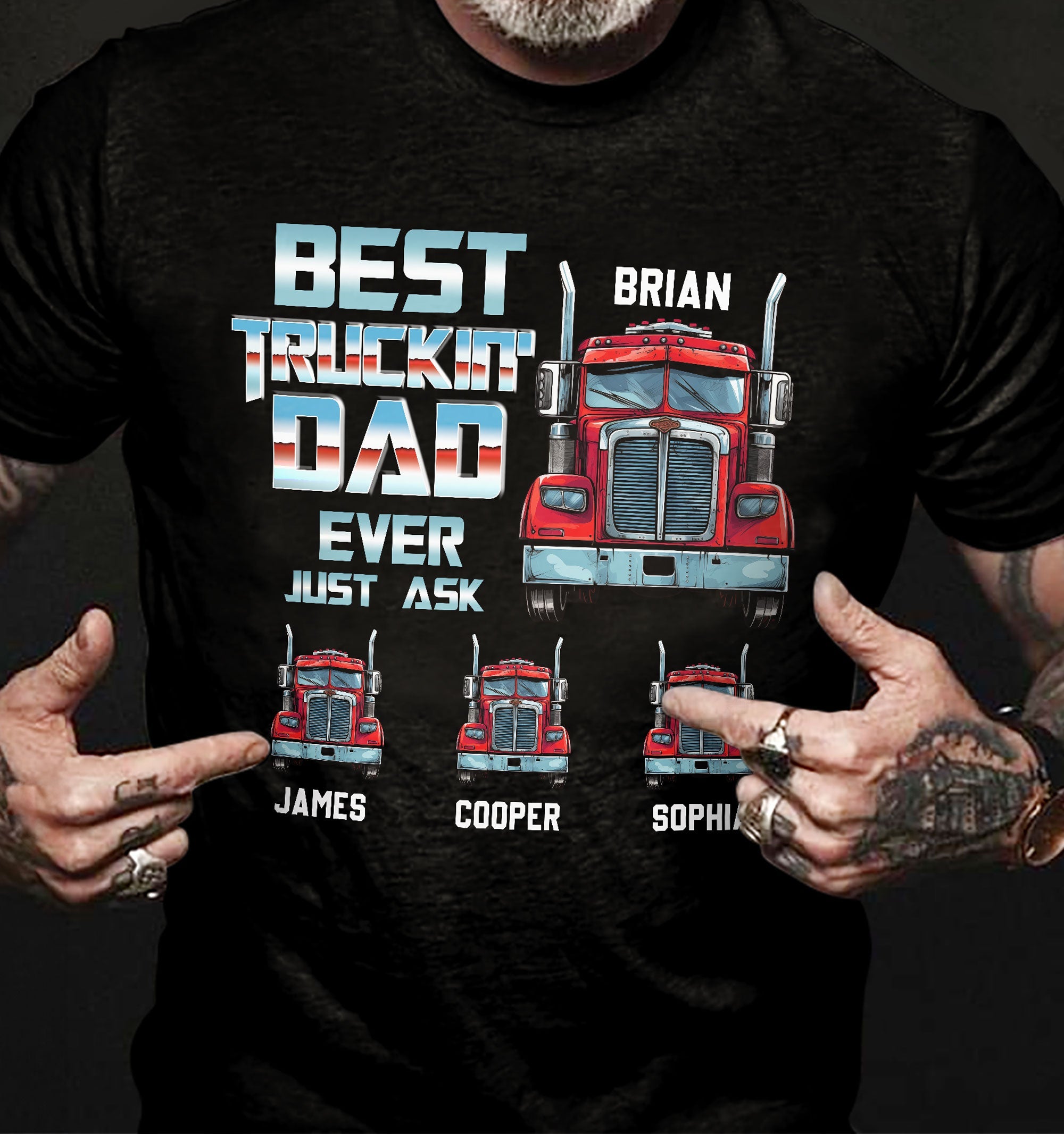 Best Trucking Dad Ever - Personalized Shirt