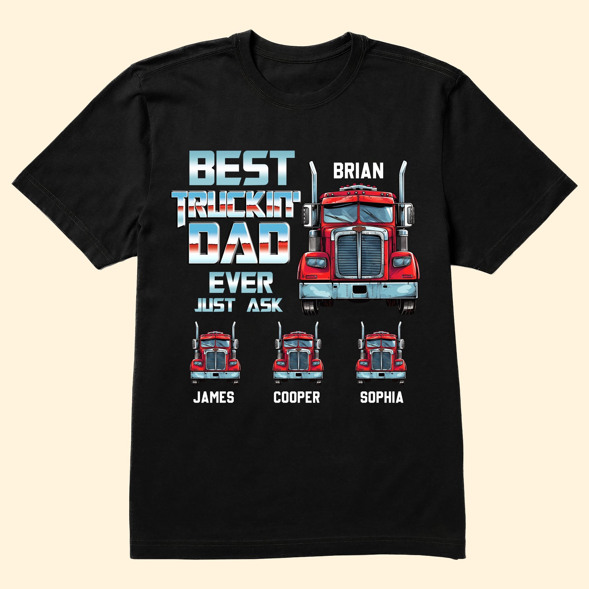 Best Trucking Dad Ever - Personalized Shirt