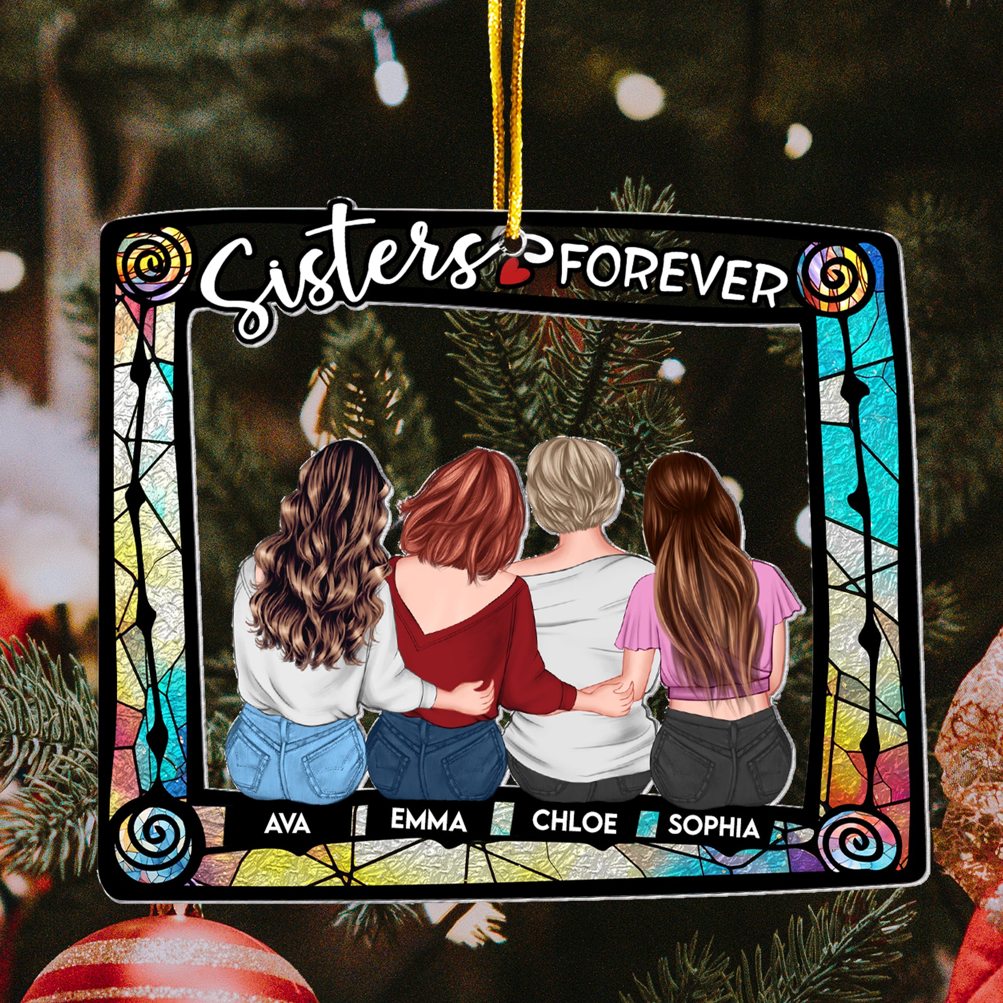 Besties Are Forever - Personalized Acrylic Ornament