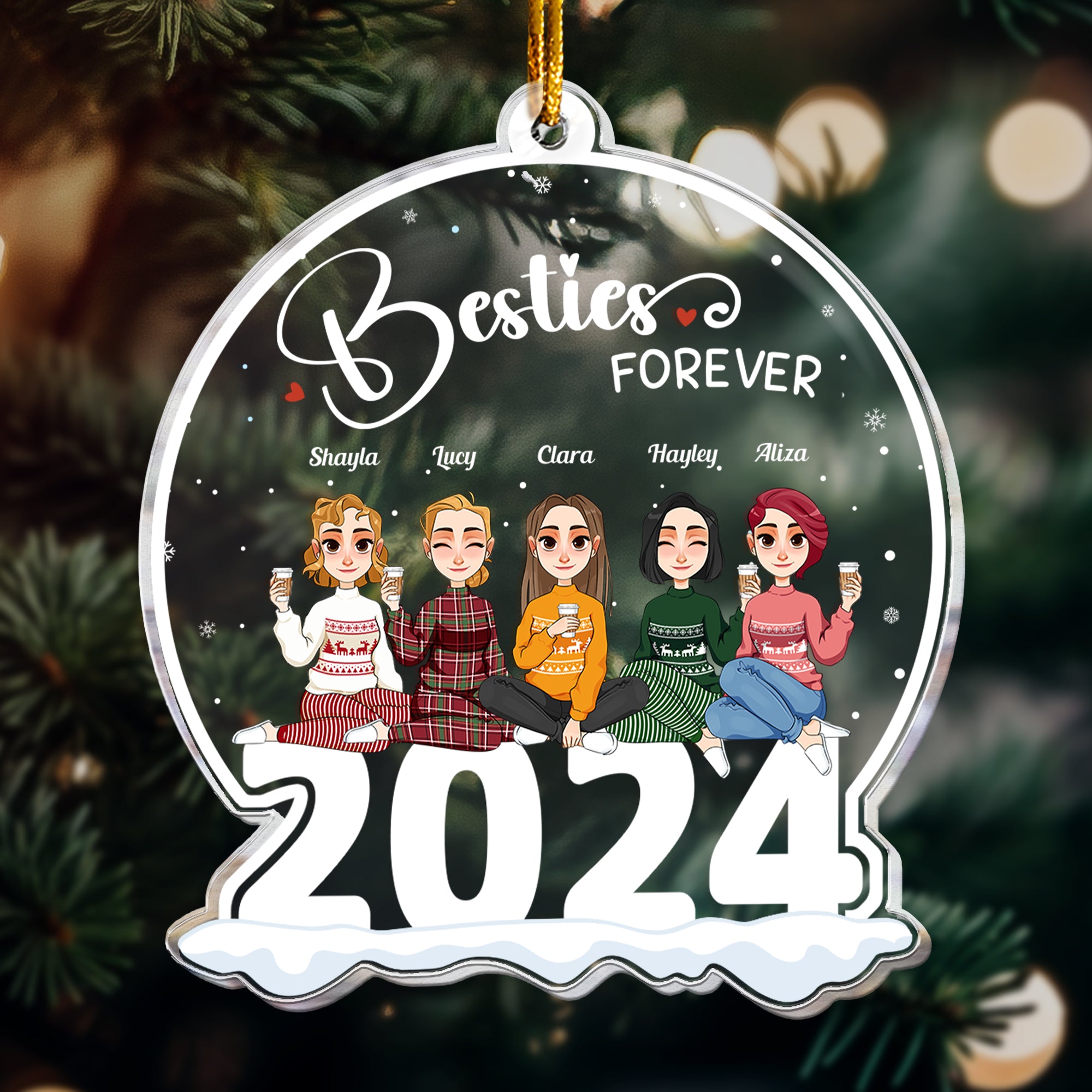 Besties Forever - Limited Edition - Personalized Acrylic Ornament