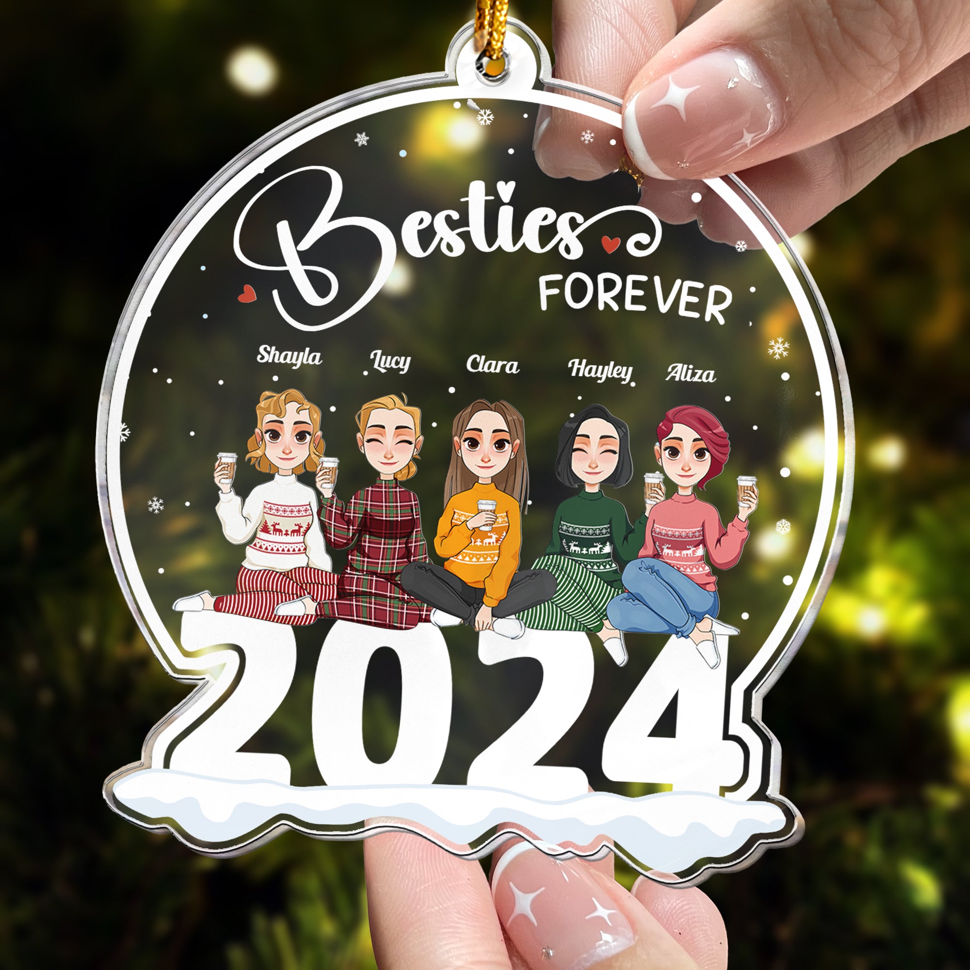 Besties Forever - Limited Edition - Personalized Acrylic Ornament