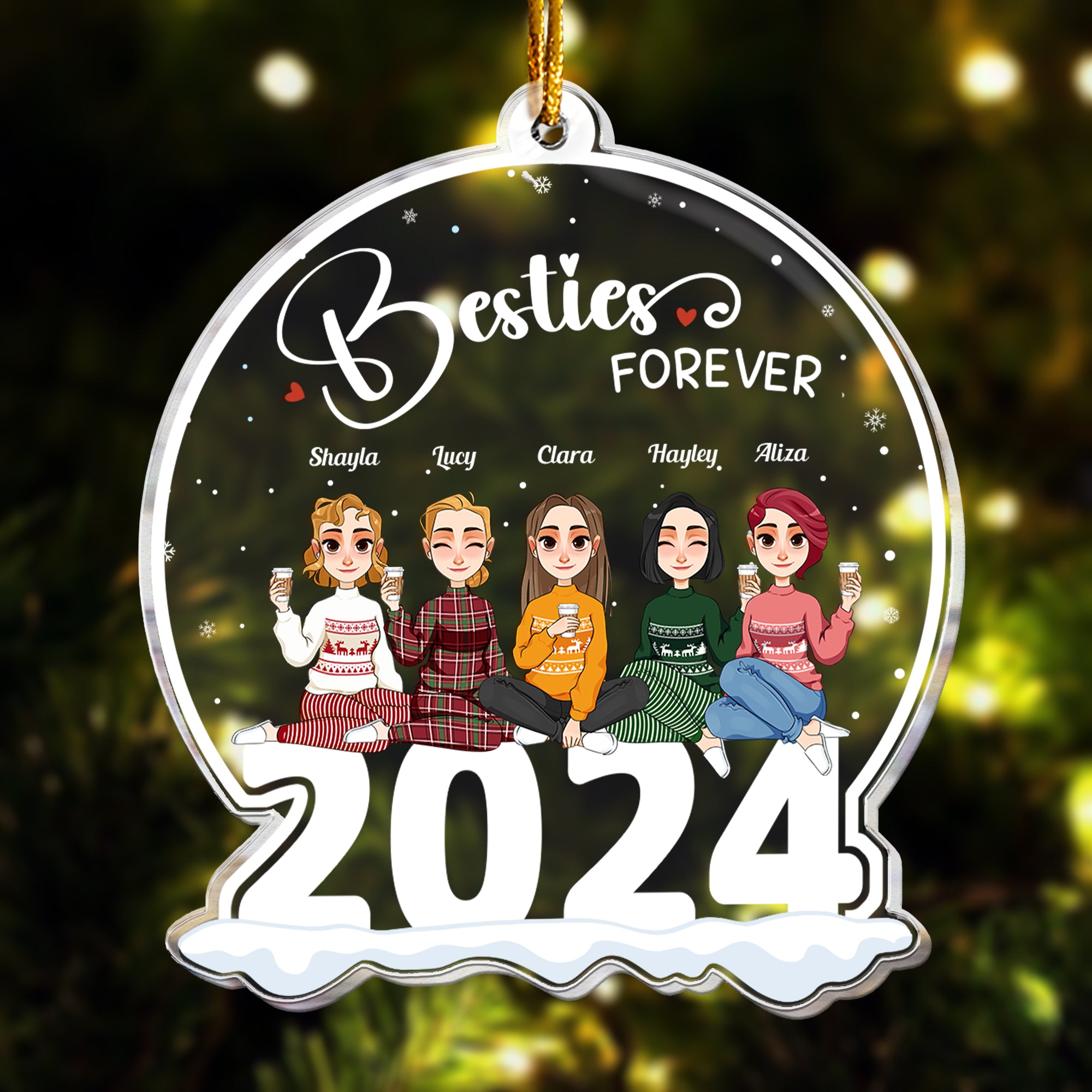 Besties Forever - Limited Edition - Personalized Acrylic Ornament