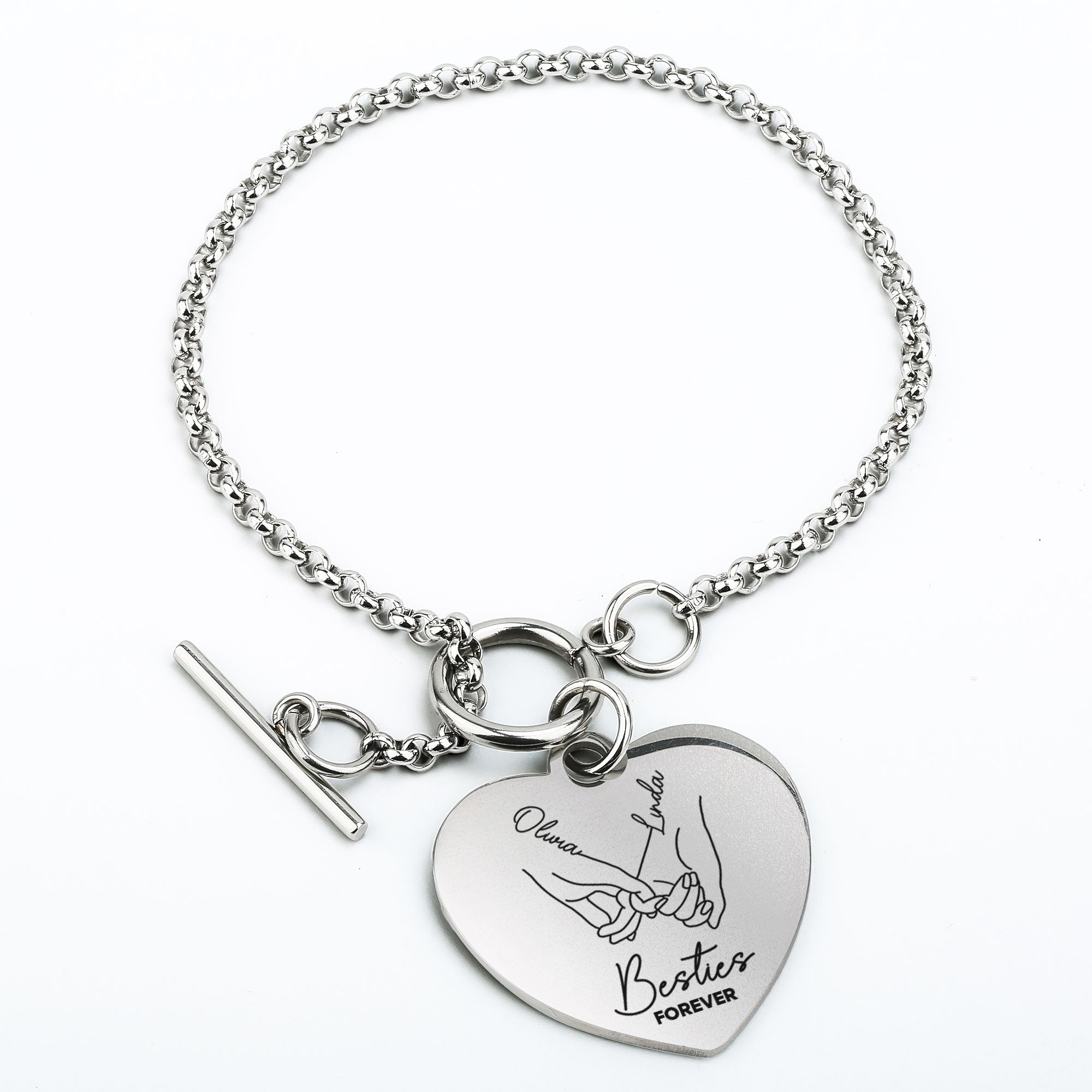 Besties Forever - Personalized Heart Bracelet