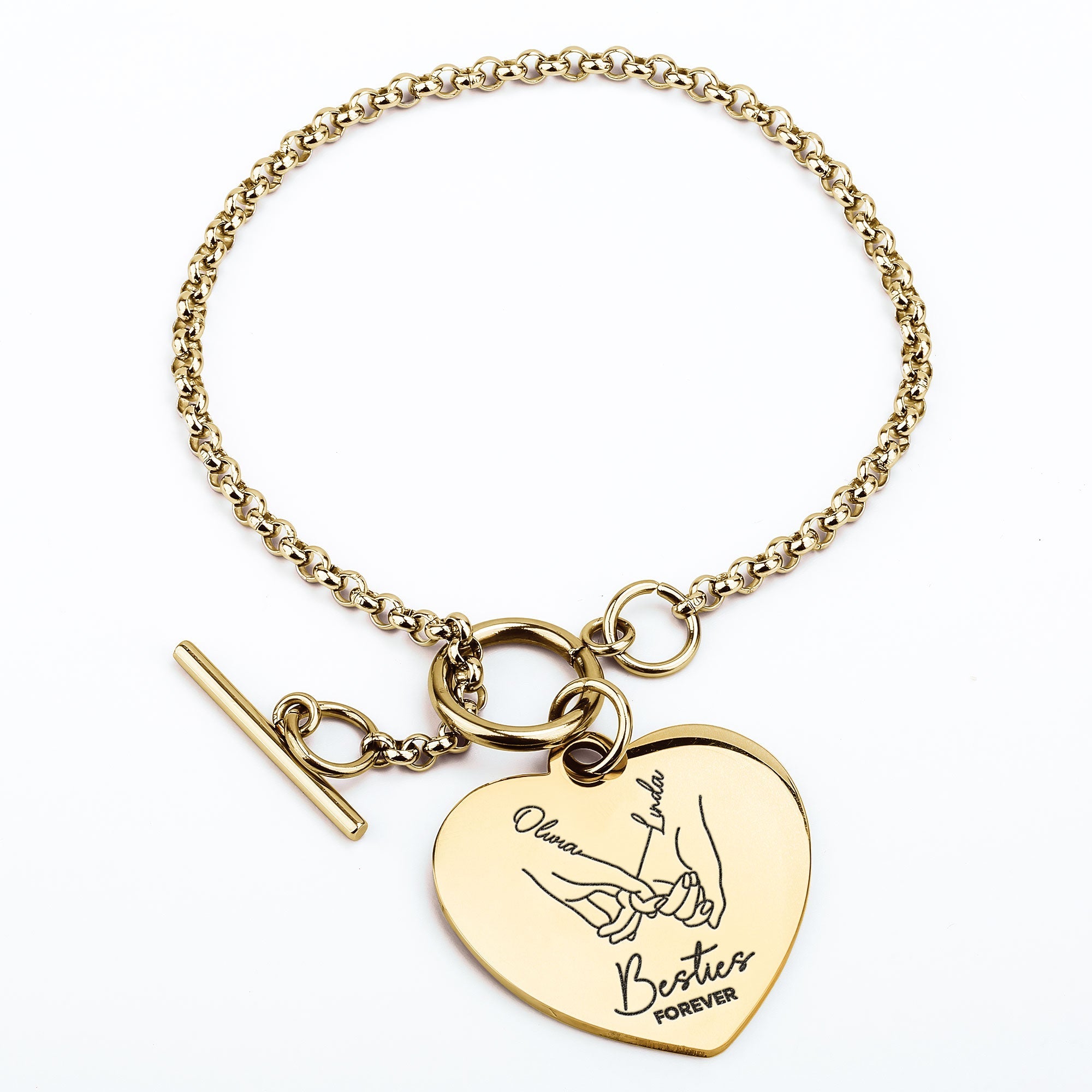 Besties Forever - Personalized Heart Bracelet