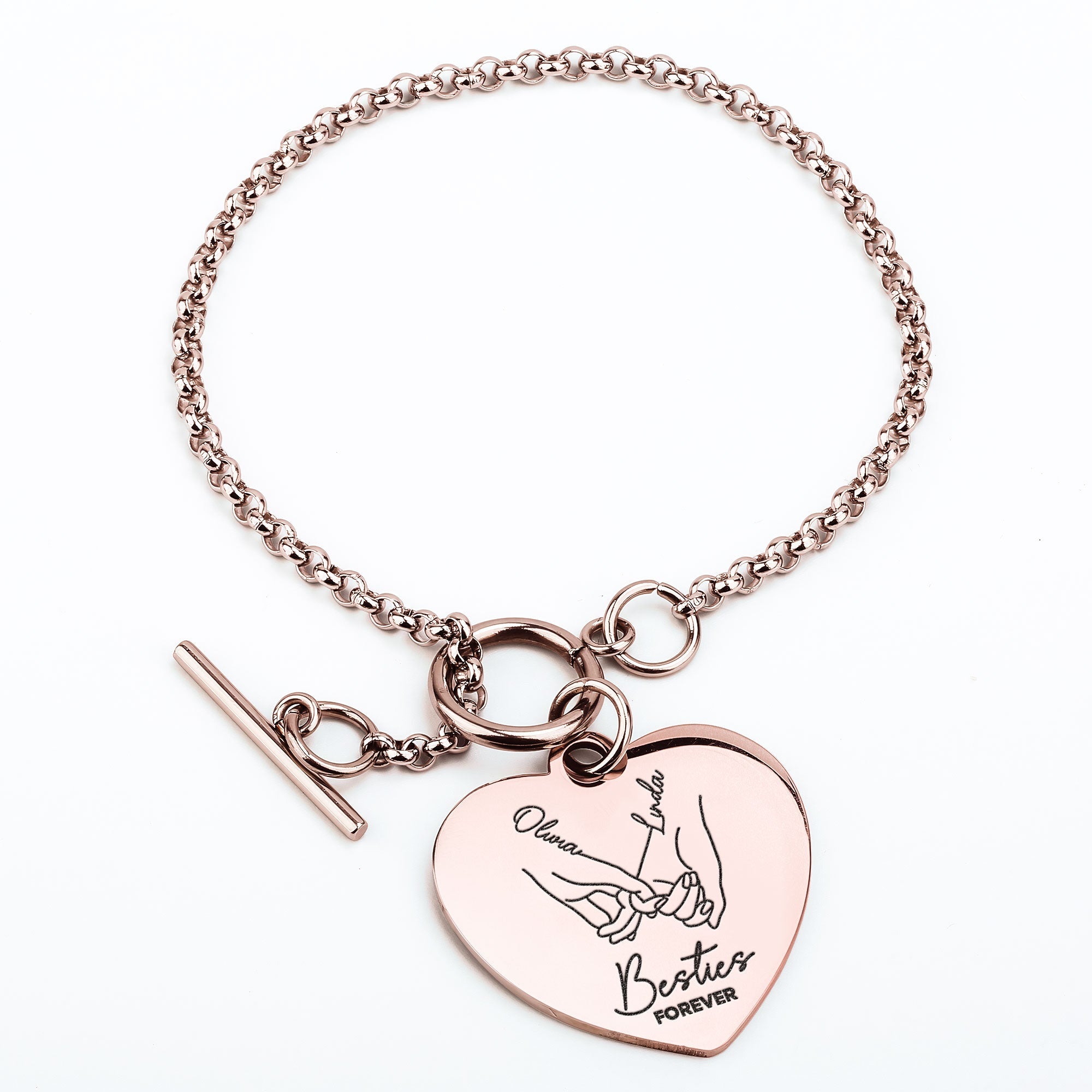 Besties Forever - Personalized Heart Bracelet