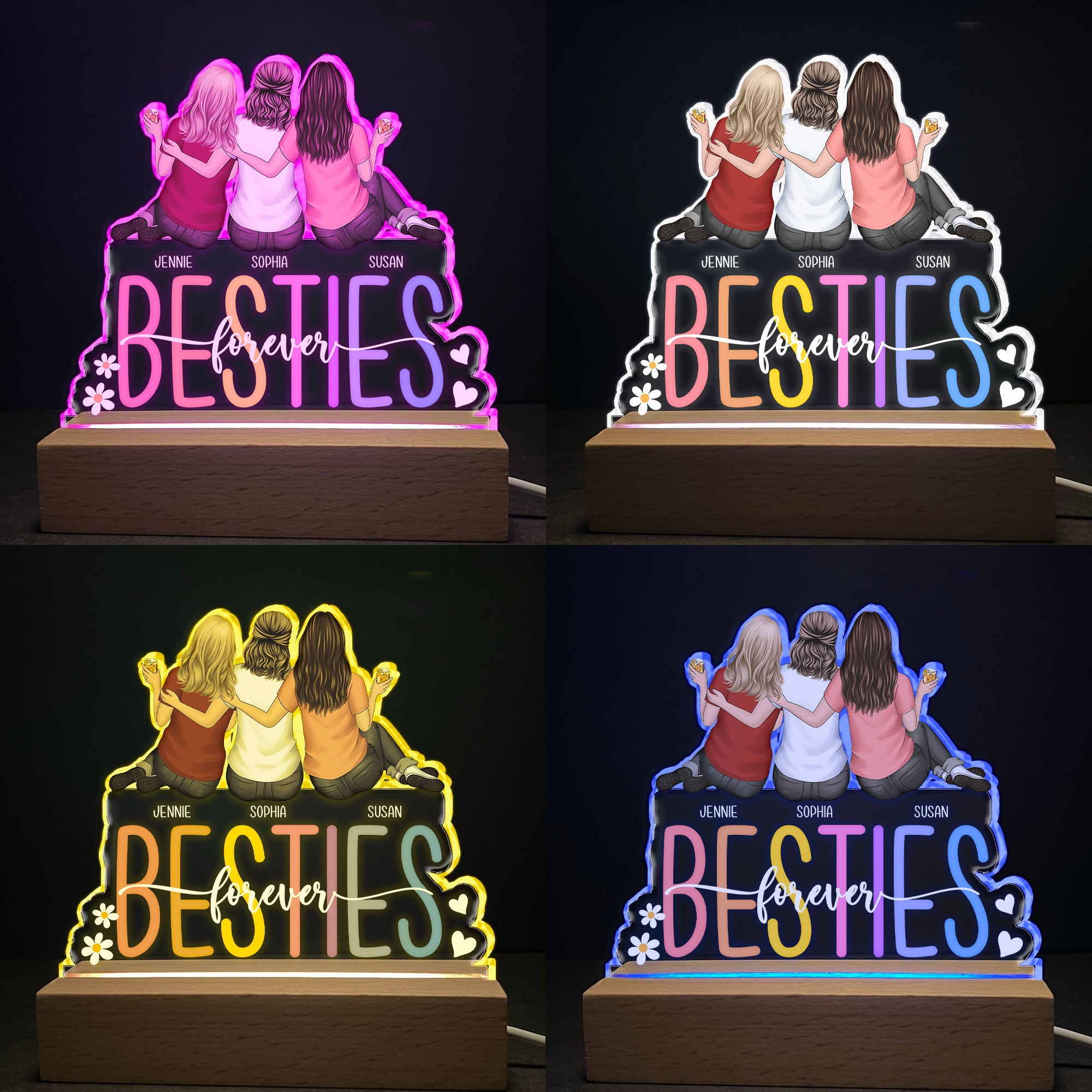 Besties Forever - Personalized LED Light