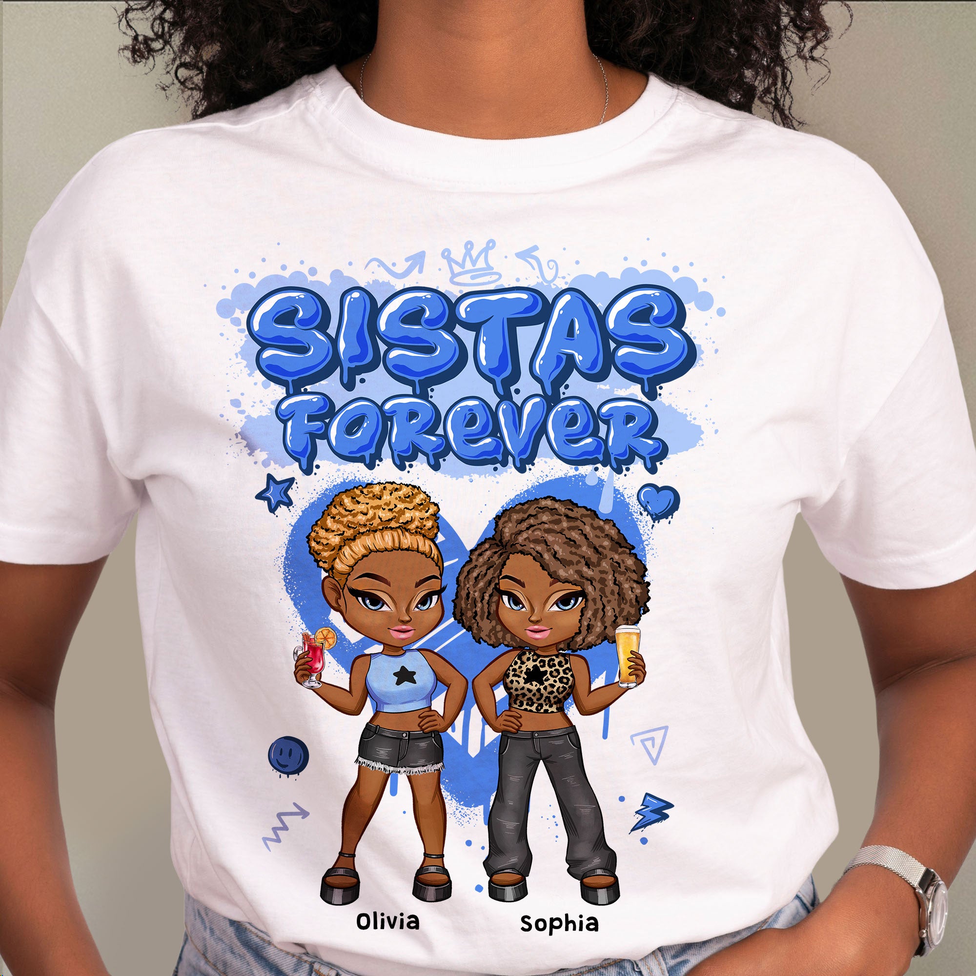 Besties Forever - Y2K Style - Matching Outfits For Friends - Personalized Shirt