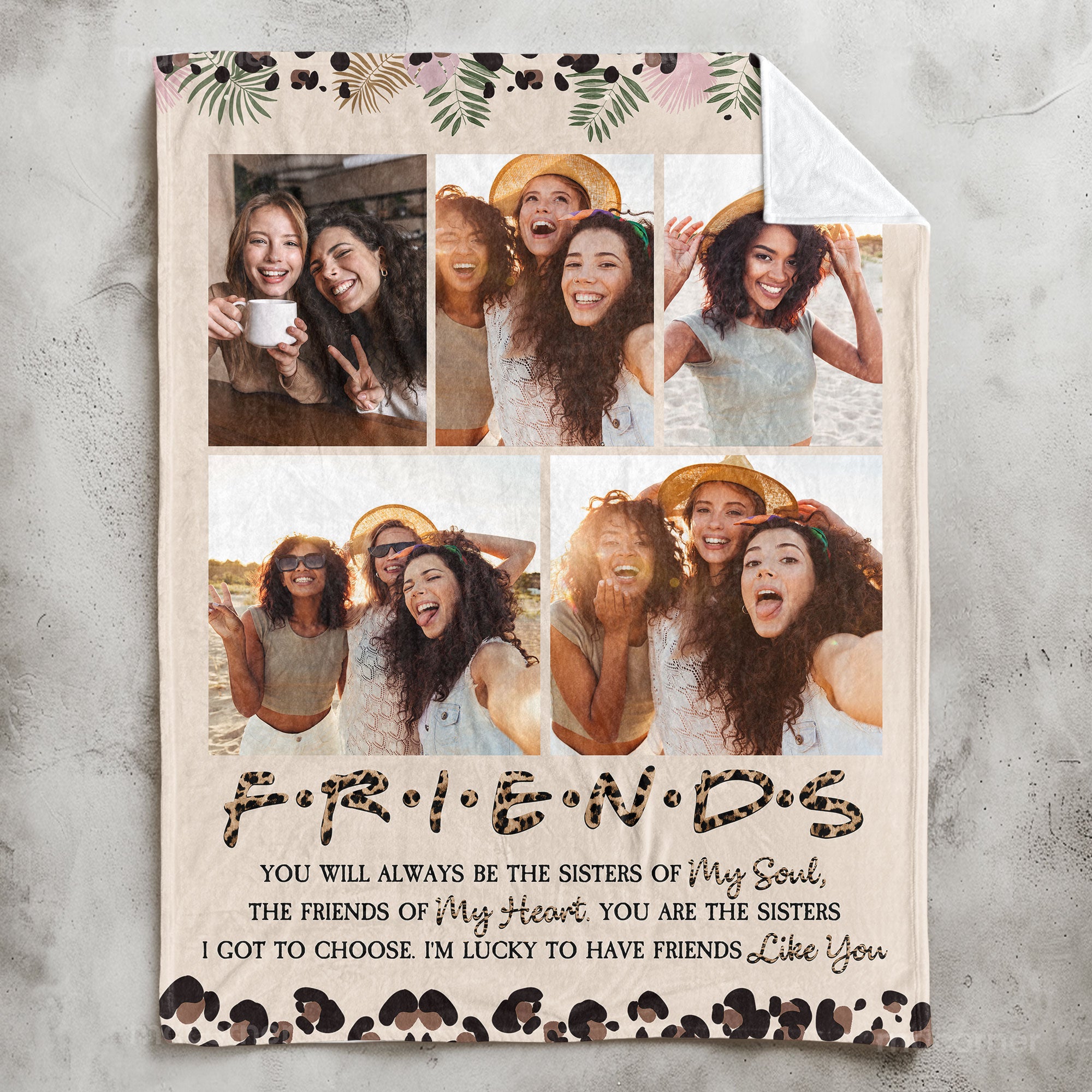 Besties Friends You Will Always Be The Sister Of My Soul - Personalized Photo Blanket