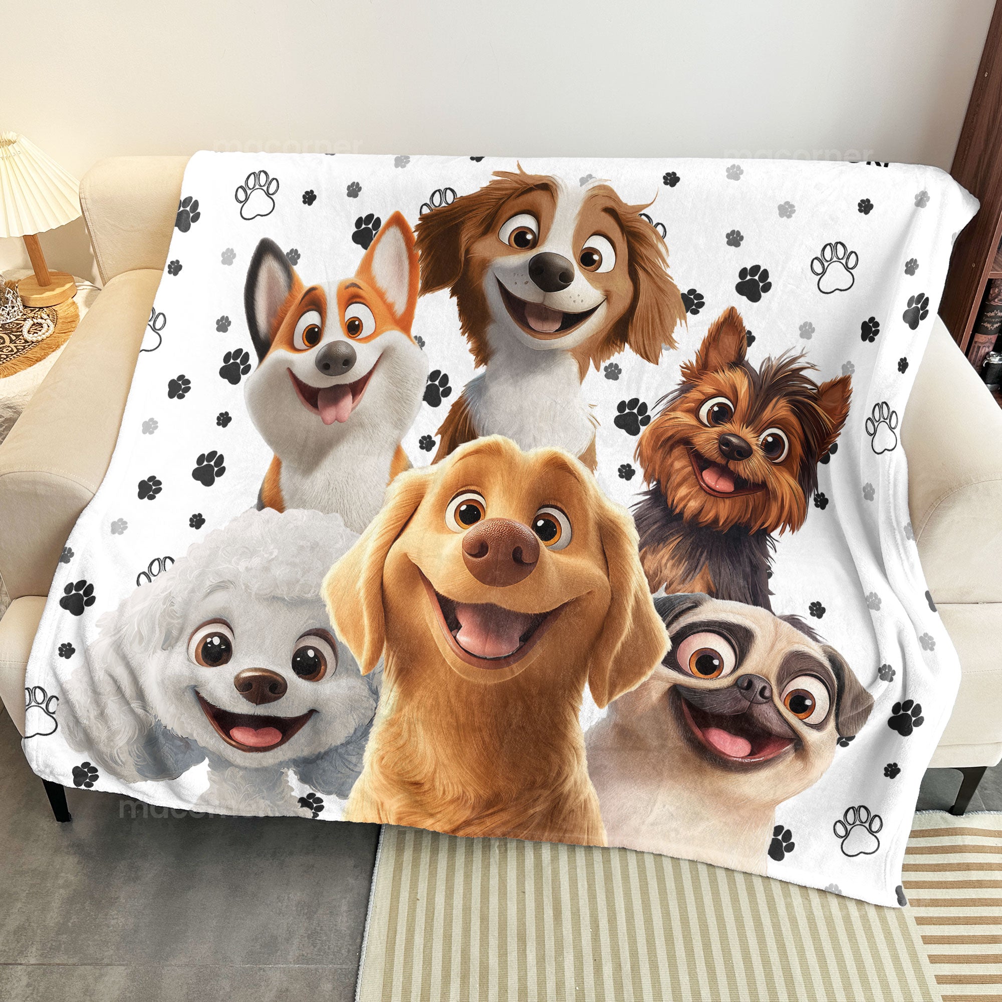 Better With Dogs - Personalized Blanket