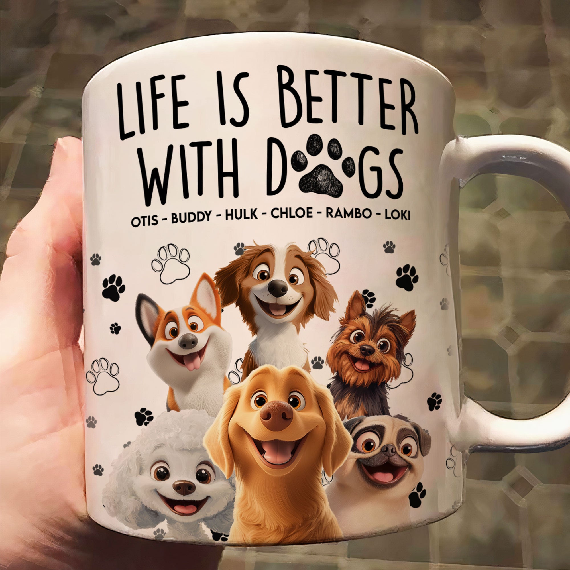 Better With My Dogs - Personalized Mug