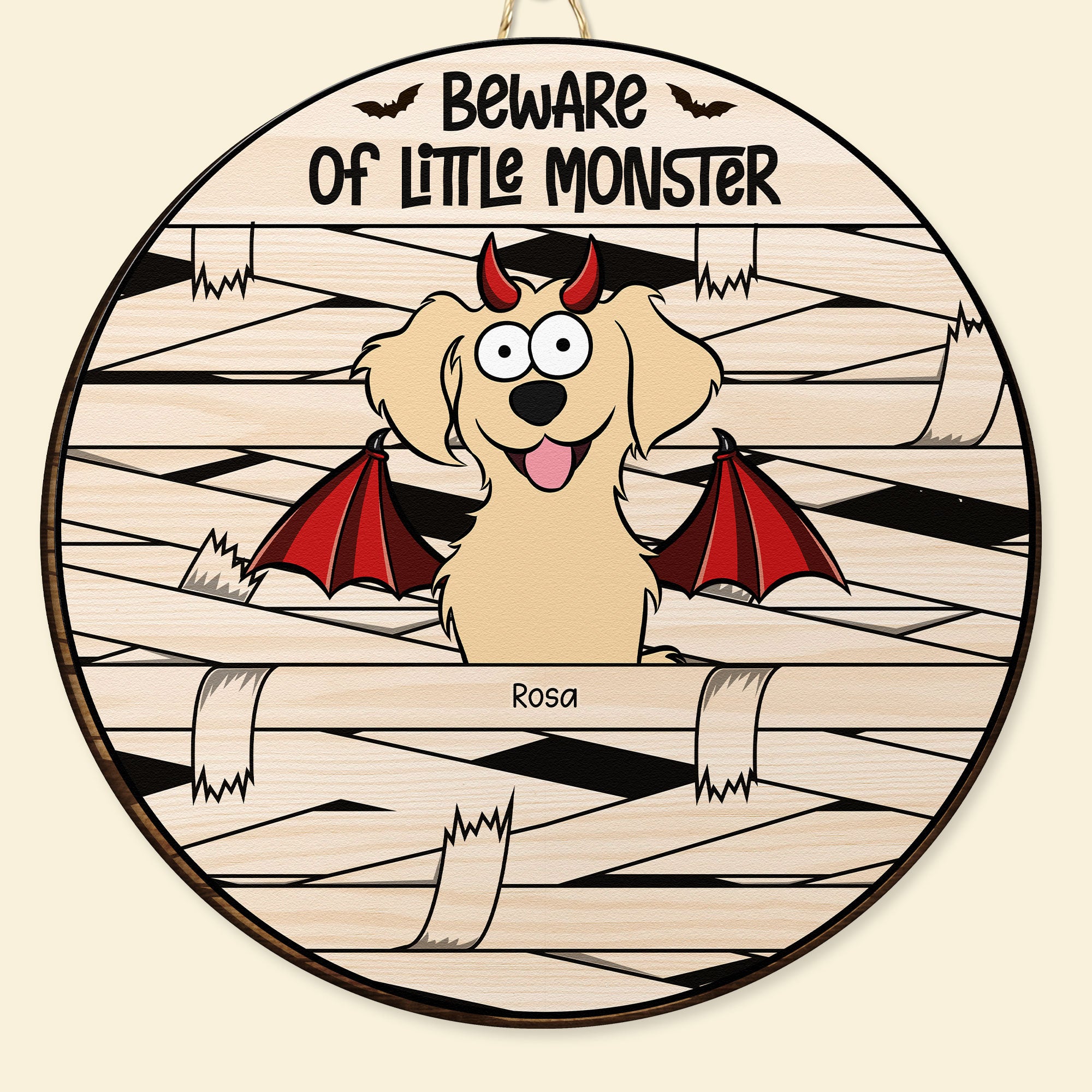 Beware Of Little Monsters - Personalized Wood Sign