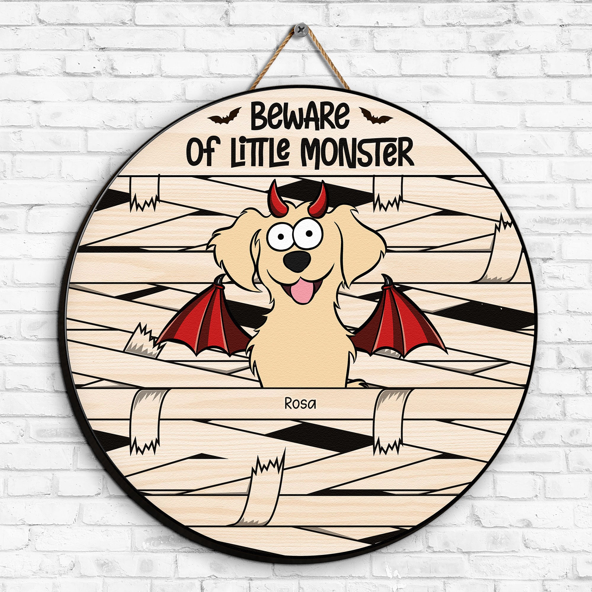 Beware Of Little Monsters - Personalized Wood Sign