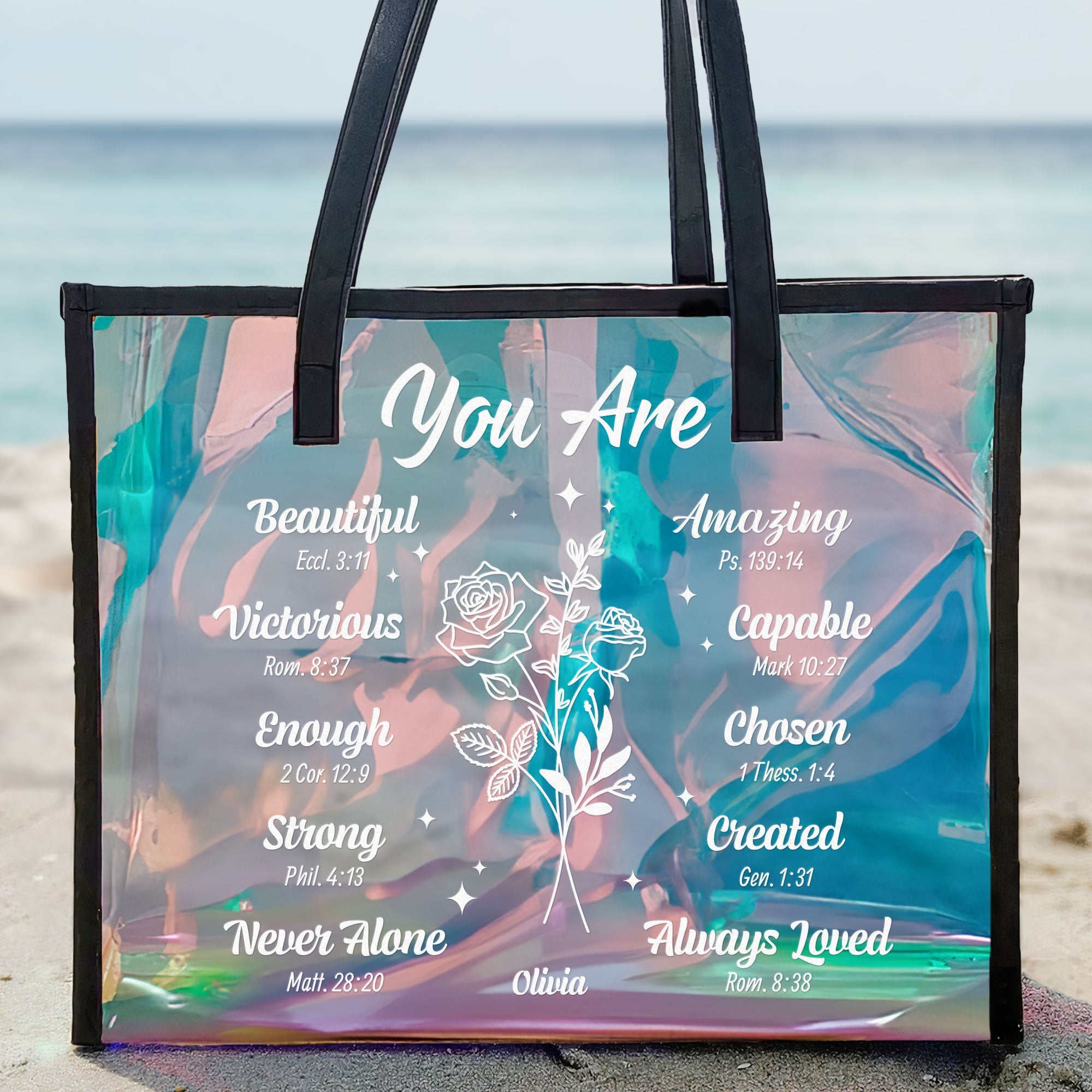 Birth Month Flowers You Are Gifts - Personalized Holographic Tote