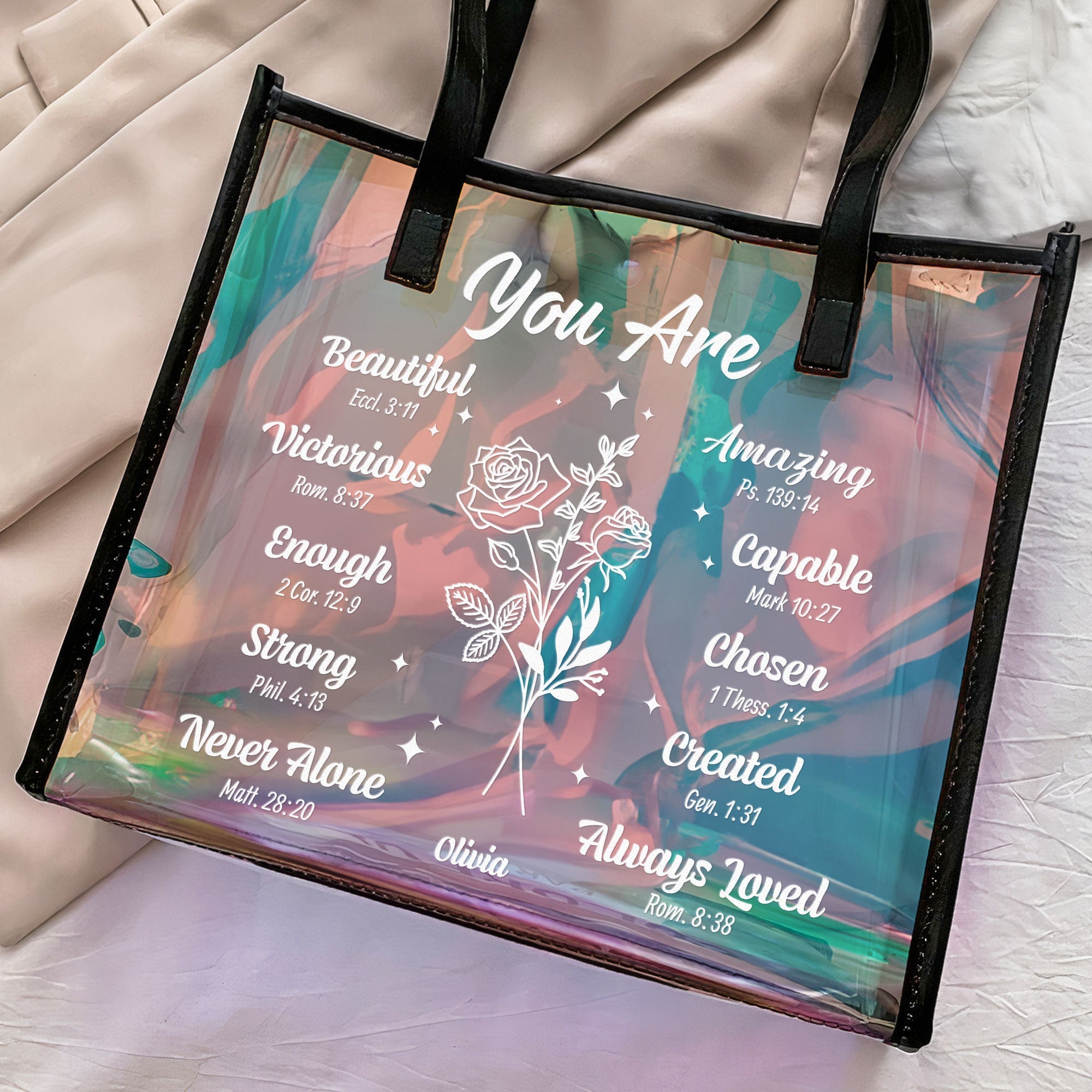 Birth Month Flowers You Are Gifts - Personalized Holographic Tote