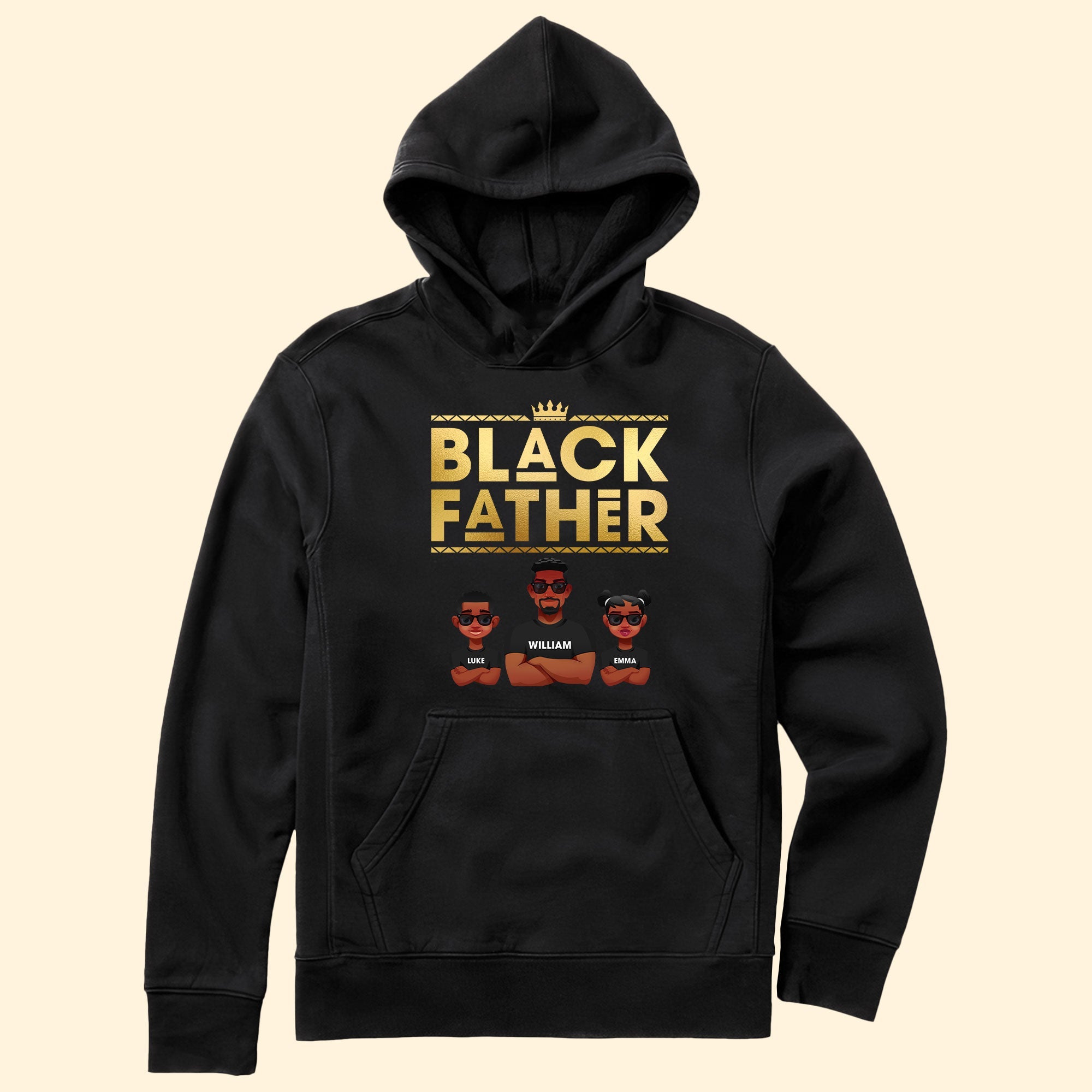 Black Father King Dope Dad - Personalized Shirt