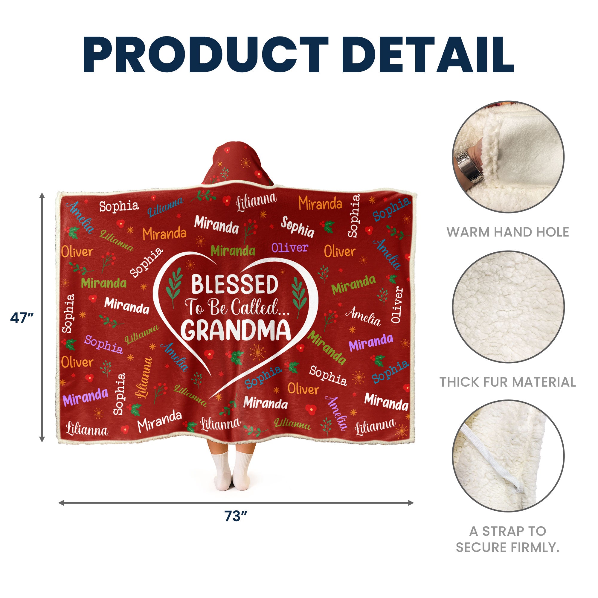 Blessed To Be Called - Personalized Wearable Blanket Hoodie