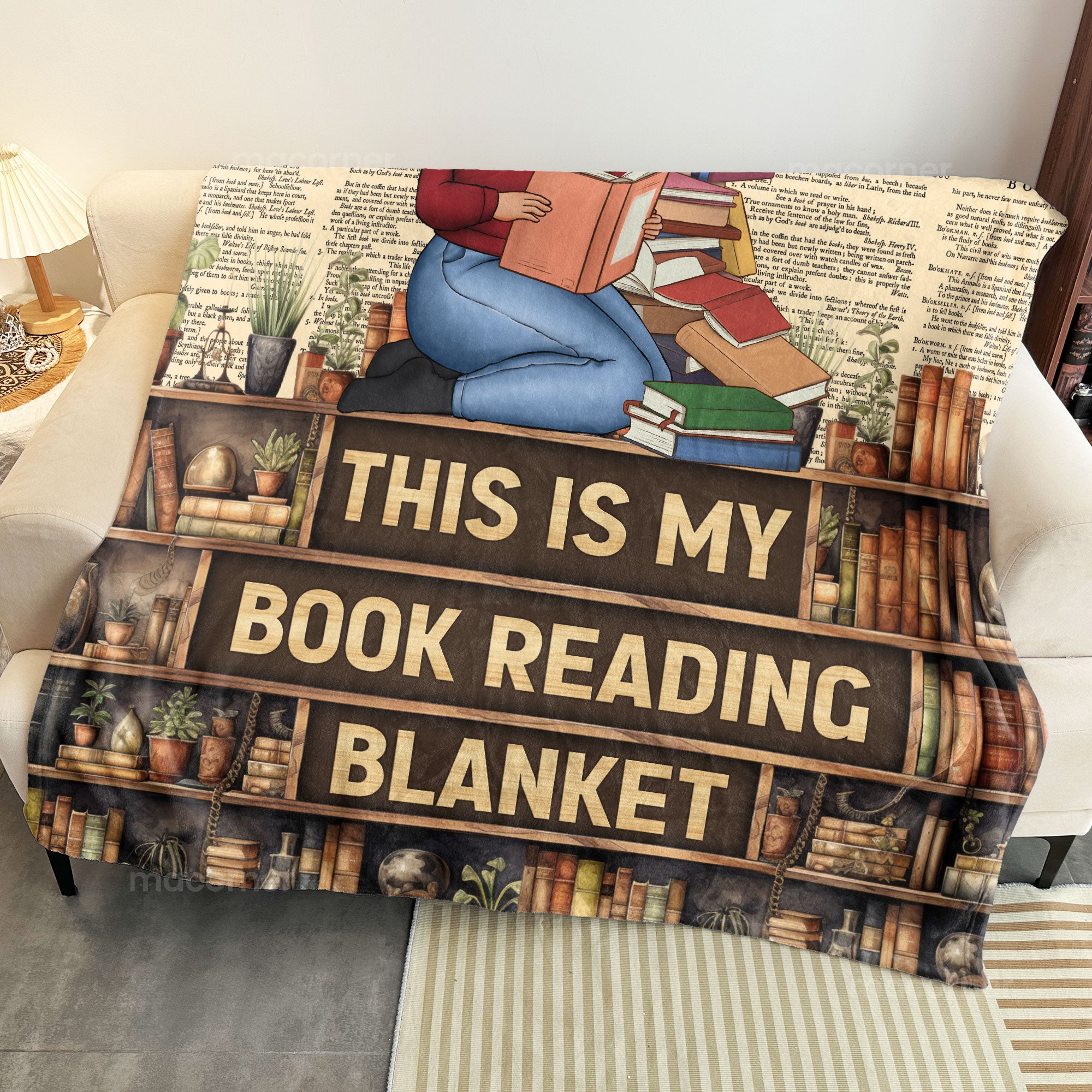 Book Lovers This Is My Book Reading Blanket - Personalized Blanket