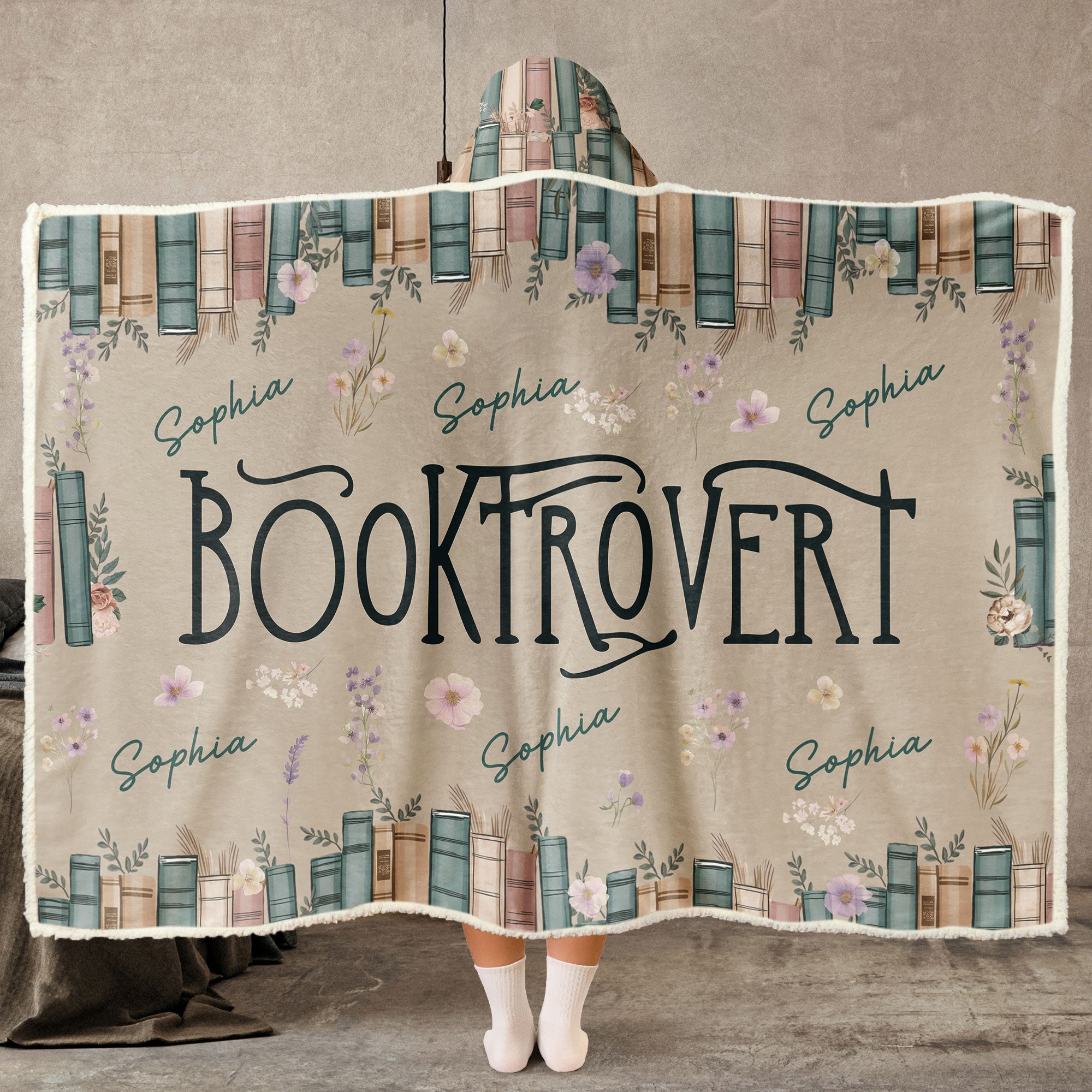 Booktrovert - Personalized Wearable Blanket Hoodie