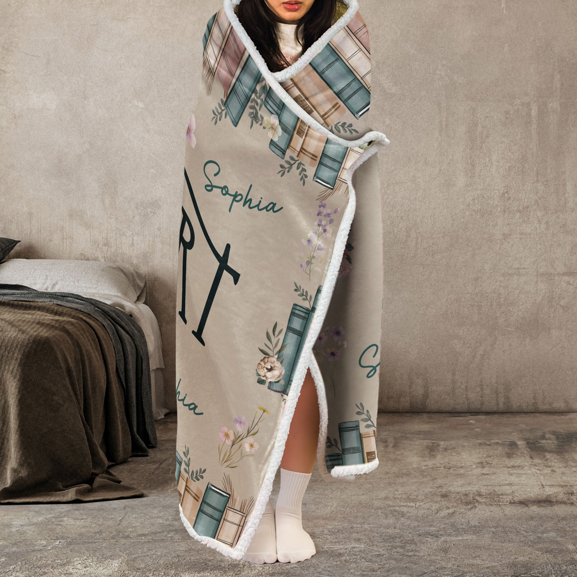 Booktrovert - Personalized Wearable Blanket Hoodie