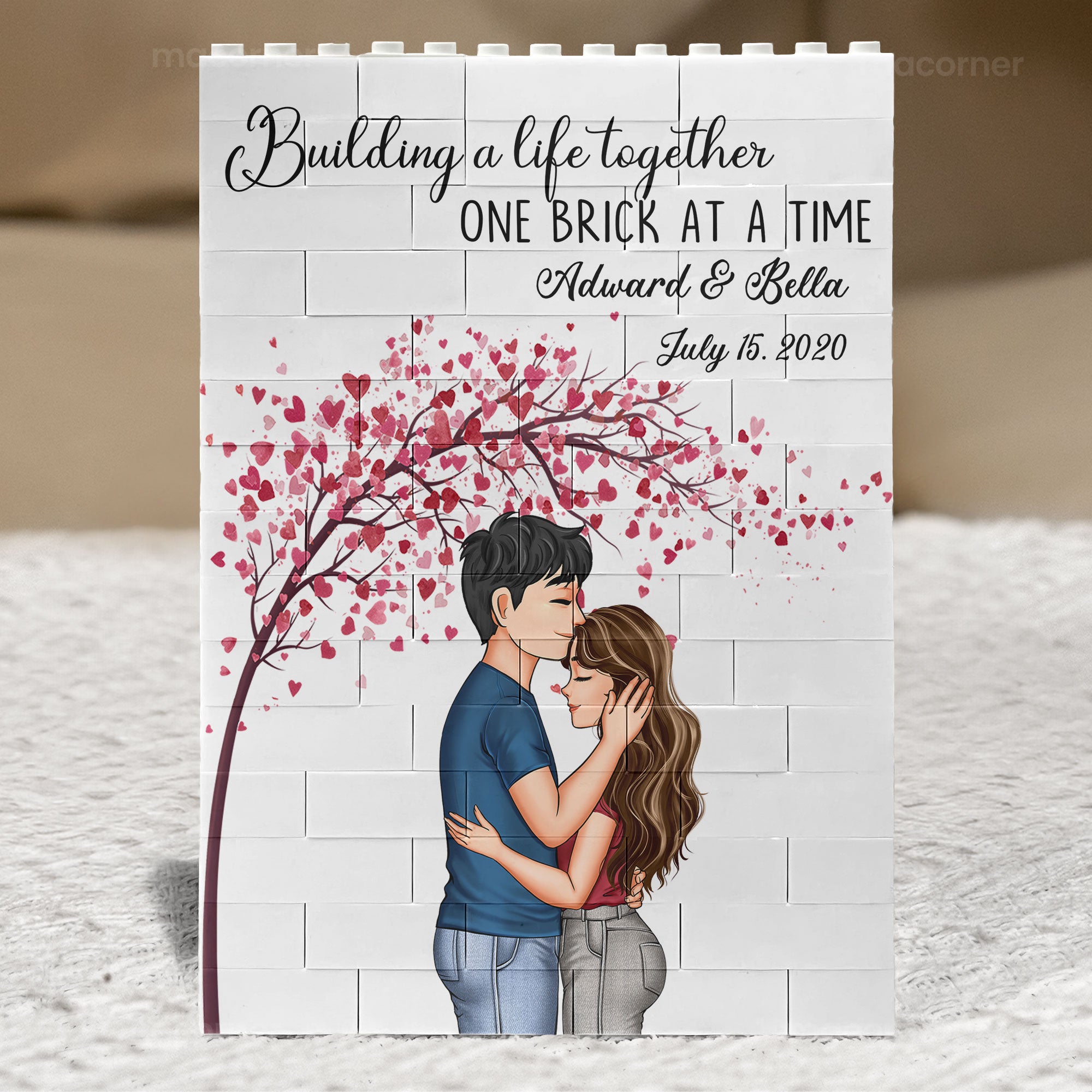 Building A Life Together One Brick At A Time - Personalized Building Brick