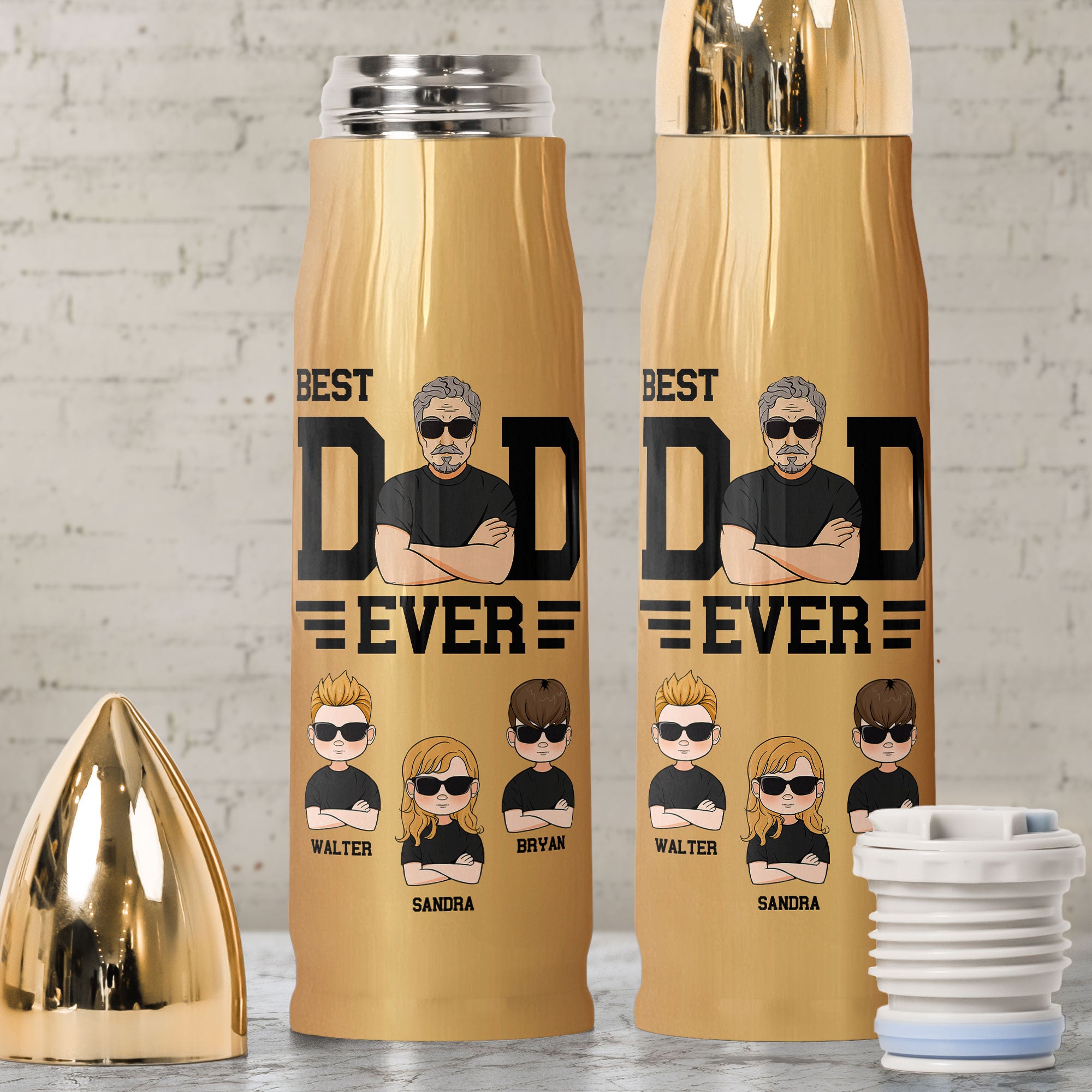 Bullet Tumbler Best Dad Ever - Personalized Bullet Tumbler