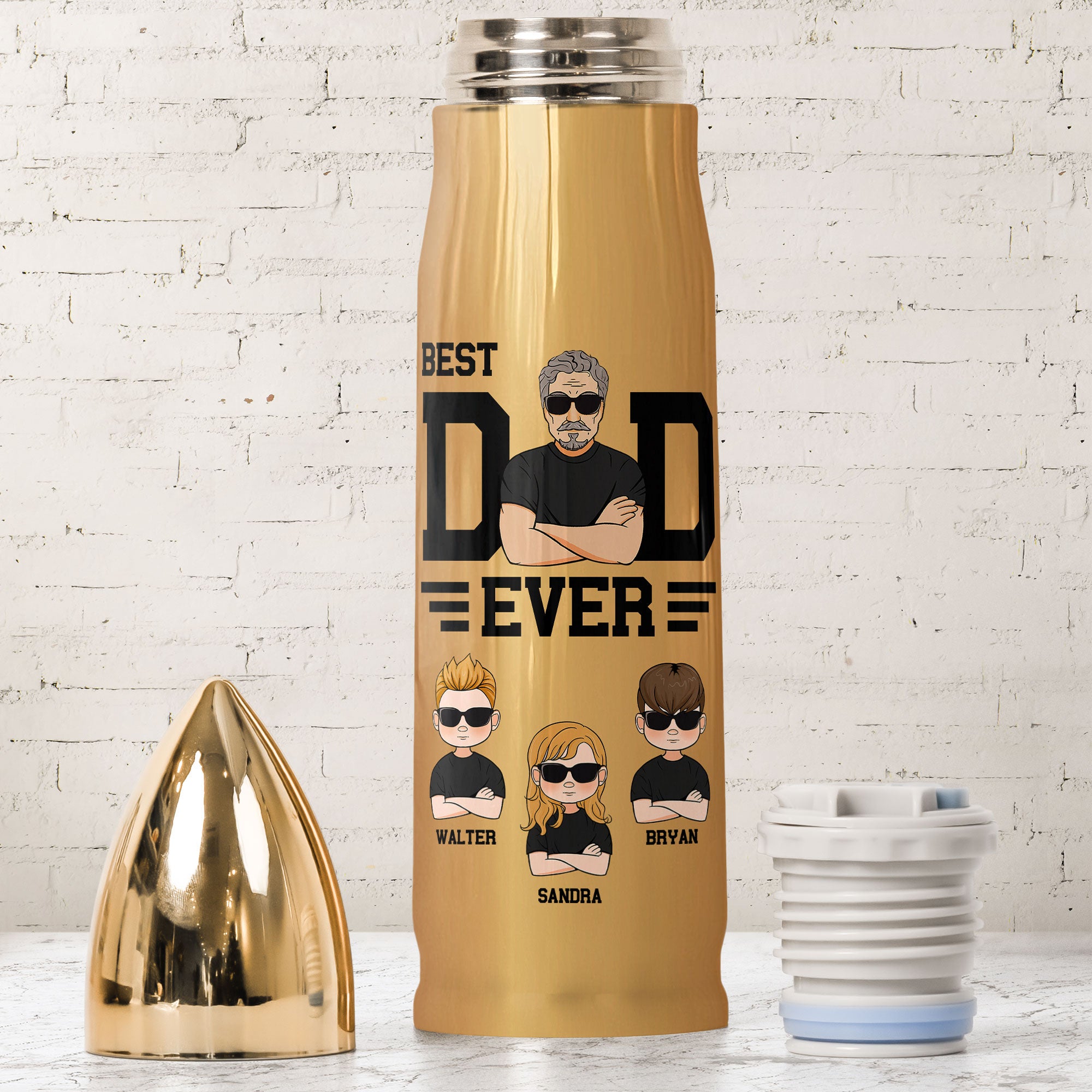 Bullet Tumbler Best Dad Ever - Personalized Bullet Tumbler