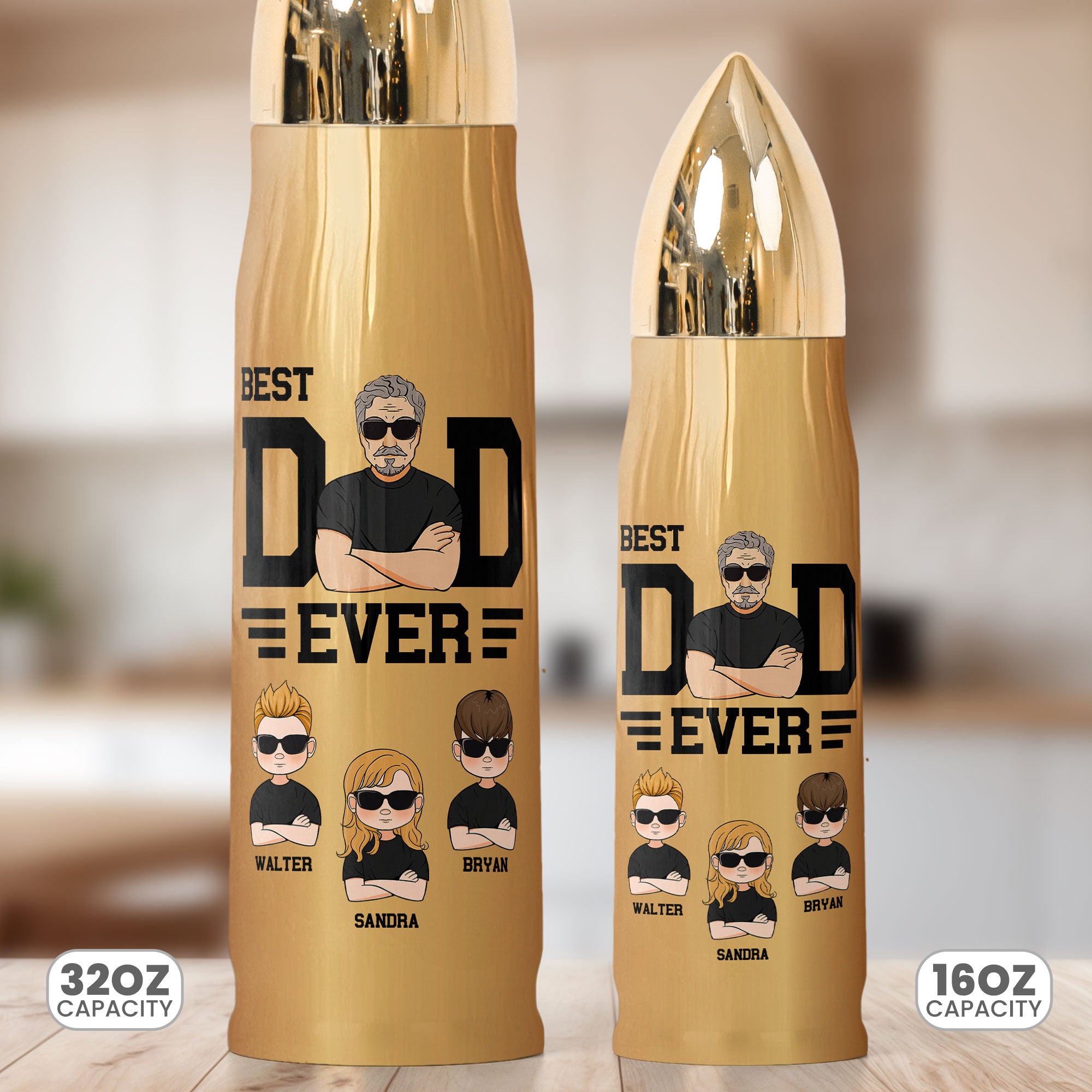 Bullet Tumbler Best Dad Ever - Personalized Bullet Tumbler