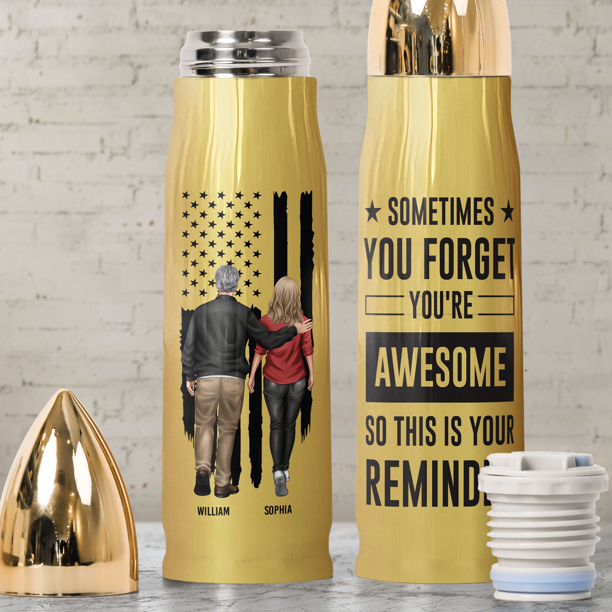 Bullet Tumbler Sometimes You Forget You're Awesome - Personalized Bullet Tumbler