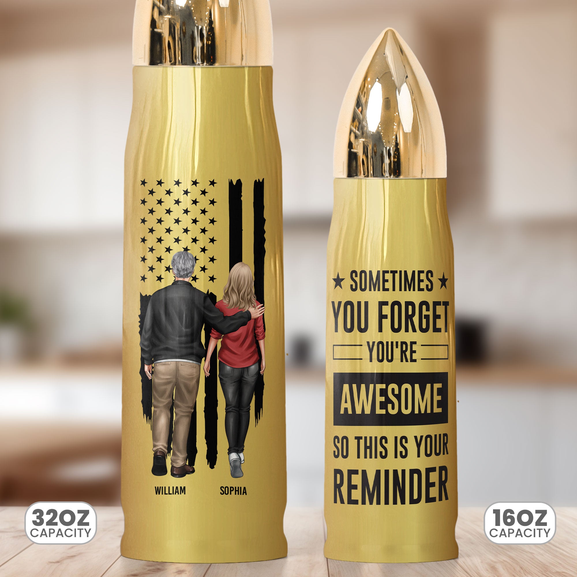 Bullet Tumbler Sometimes You Forget You're Awesome - Personalized Bullet Tumbler