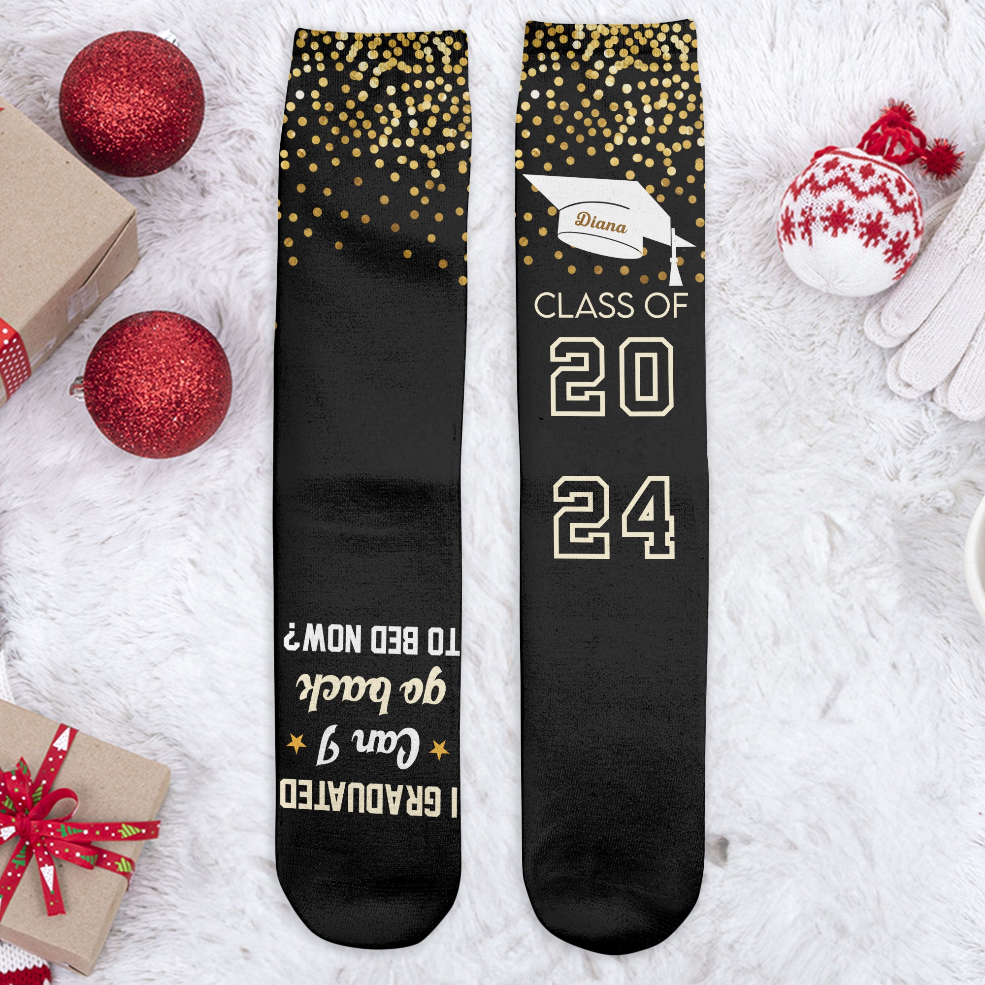 Can I Go Back To Bed Now? - Personalized Crew Socks