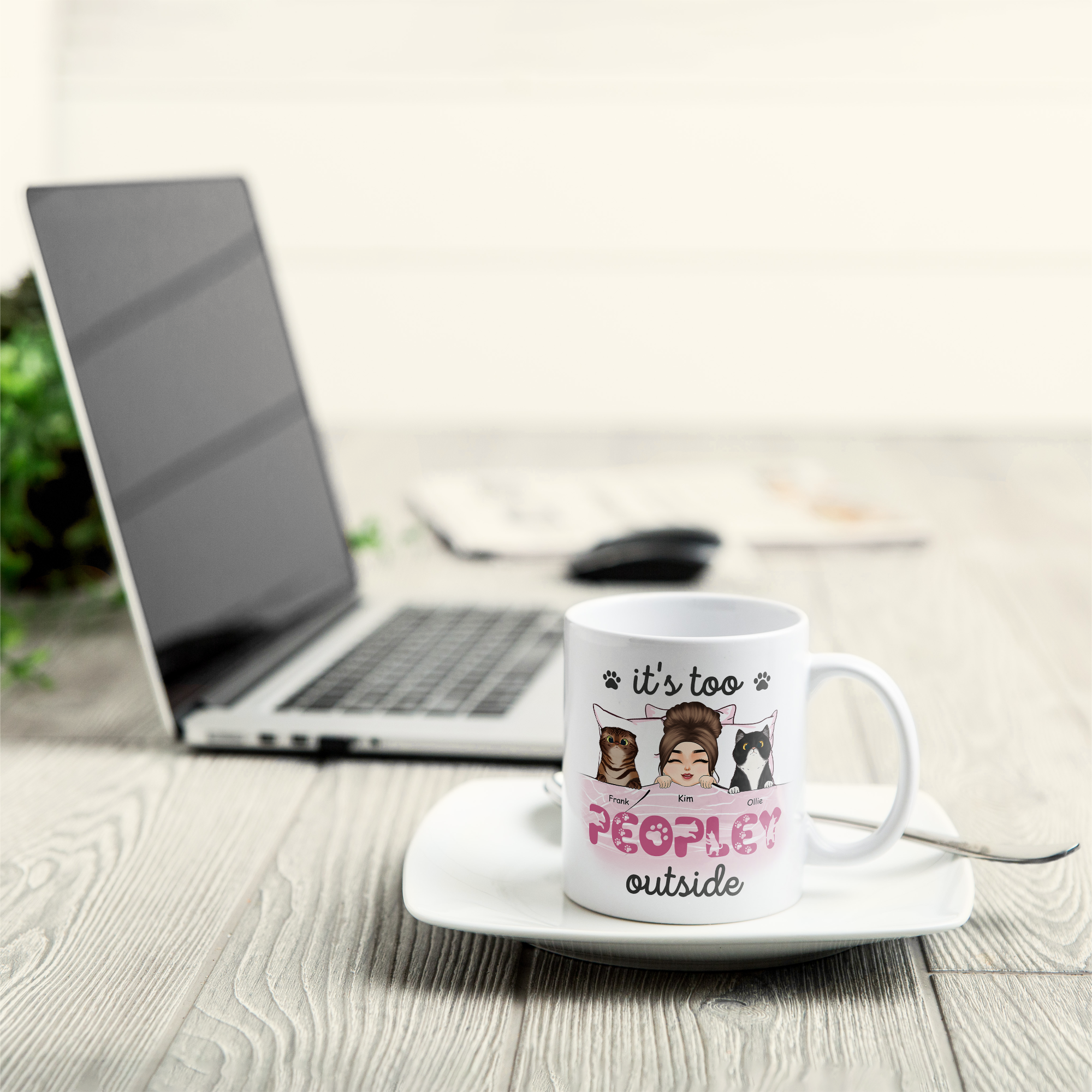 Cat Mom Inside - Personalized Mug - Birthday, Mother's Day Gift For Cat Mom, Cat Mother, Cat Lover, Fur Mama