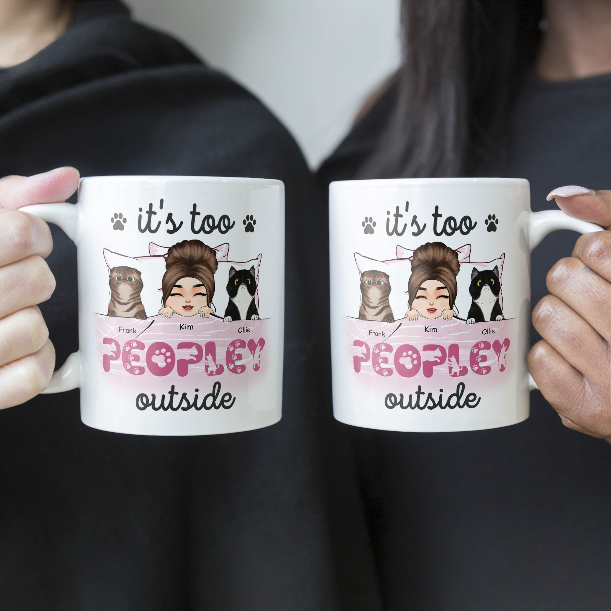 Cat Mom Inside - Personalized Mug - Birthday, Mother's Day Gift For Cat Mom, Cat Mother, Cat Lover, Fur Mama