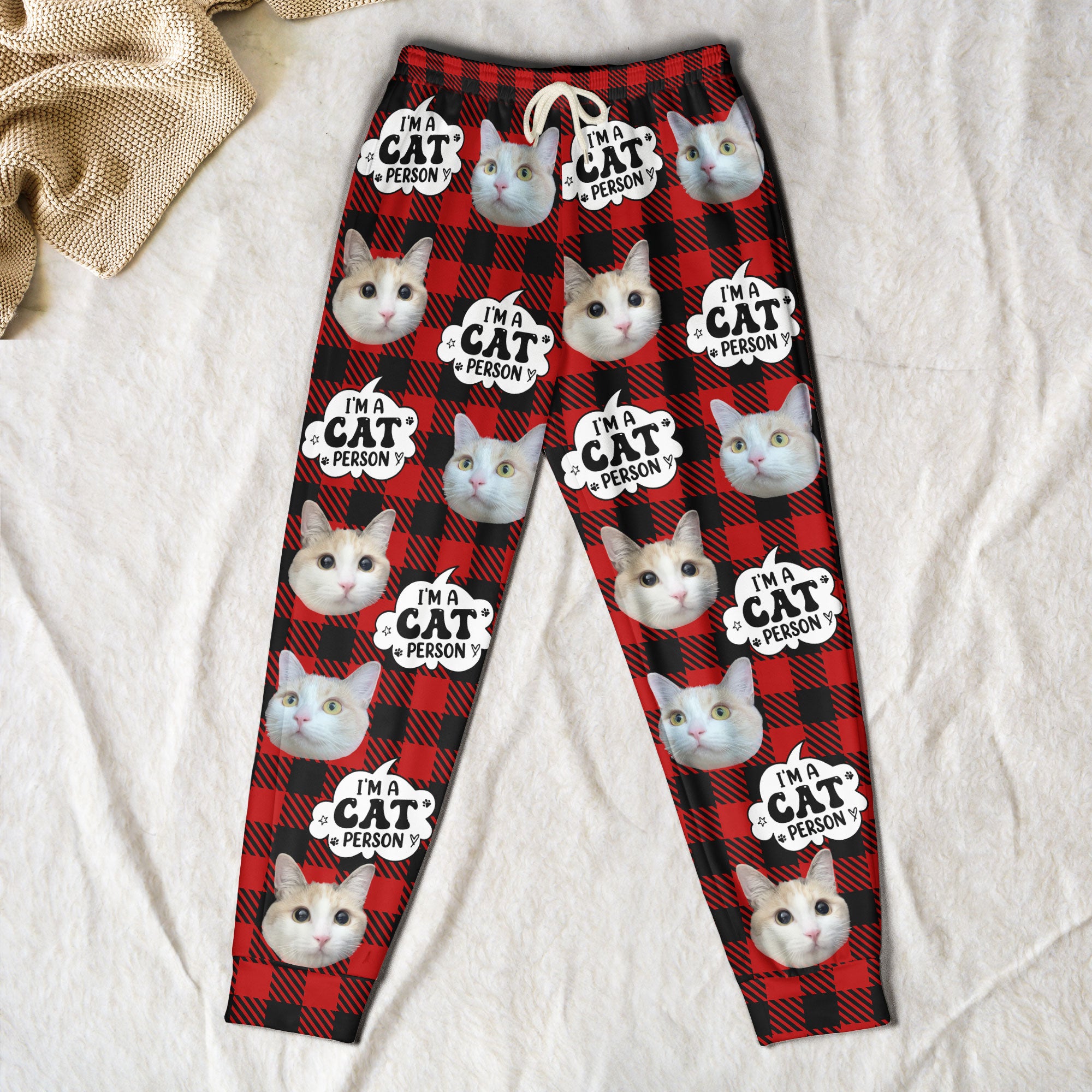 Cat Person - Personalized Photo Sweatpants