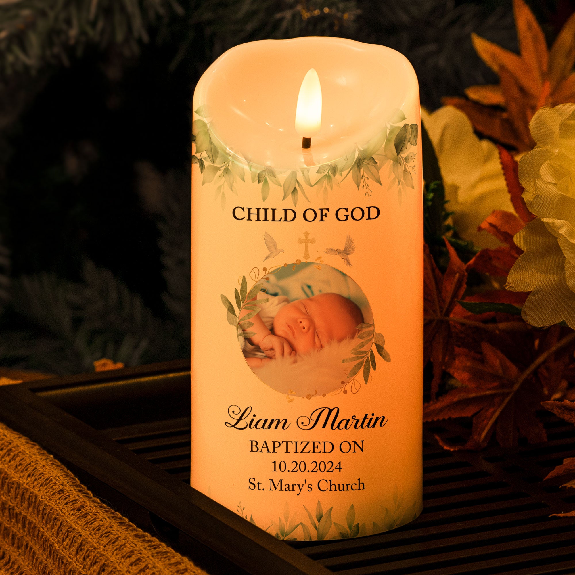 Child Of God - Personalized Photo LED Candle