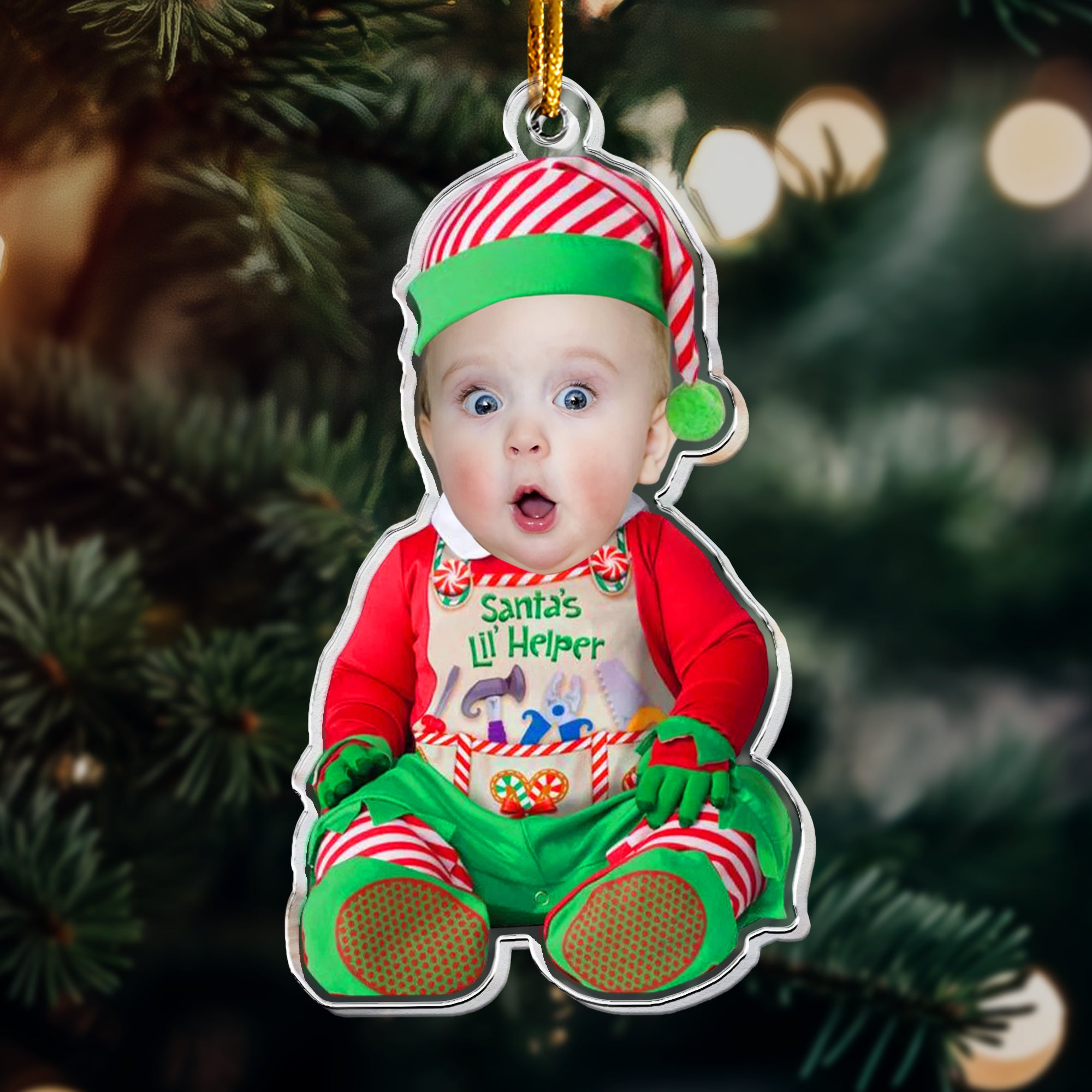 Christmas Baby Funny - Personalized Acrylic Photo Ornament