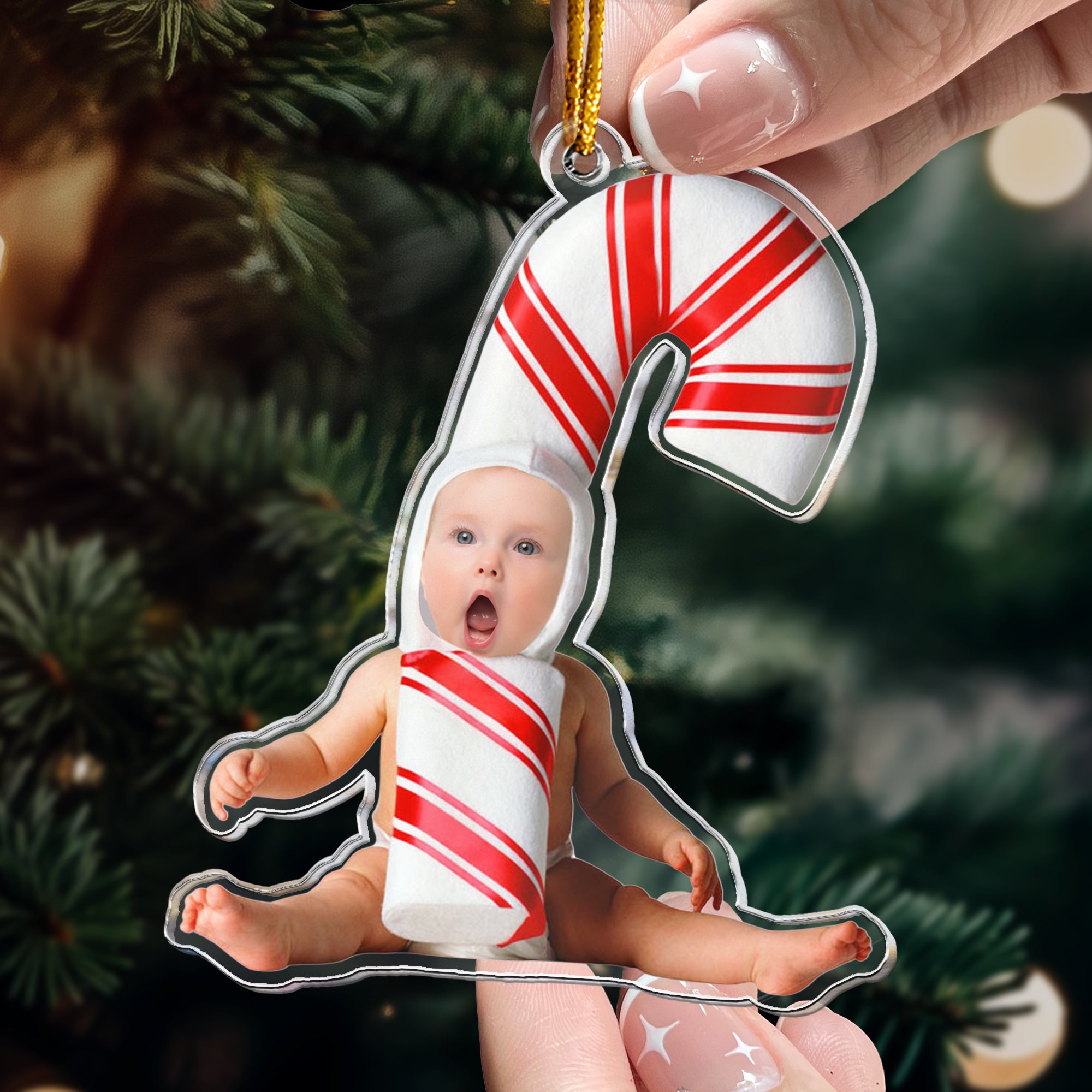 Christmas Baby Funny - Personalized Acrylic Photo Ornament