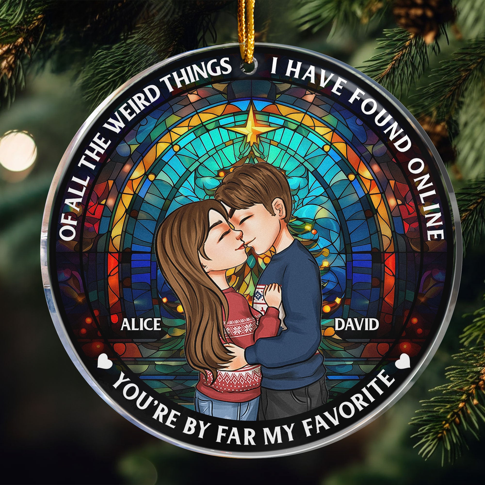 Christmas Couple Congrats On Being My Husband - Personalized Acrylic Ornament