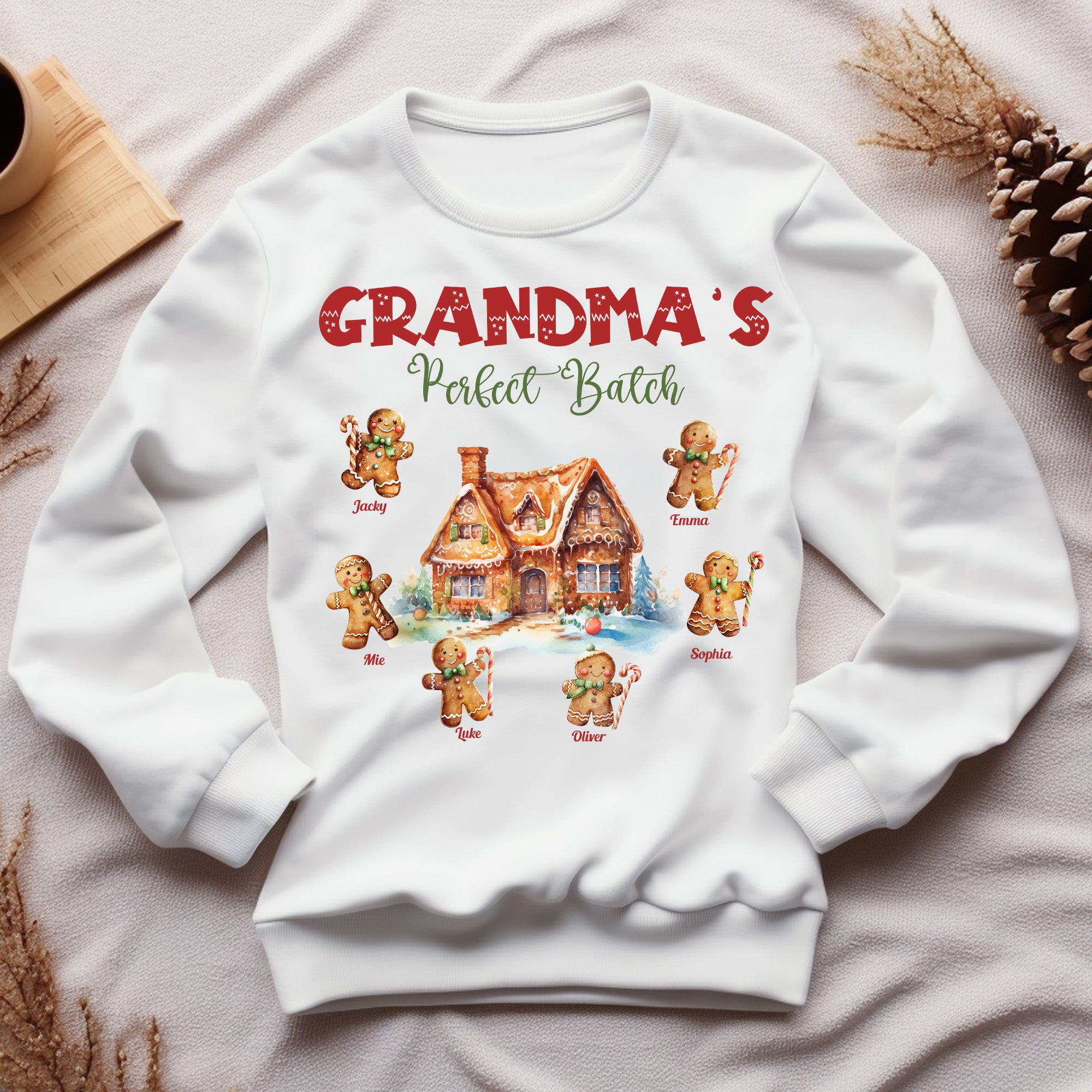 Christmas Gift For Grandma Gingerbread Perfect Batch - Personalized Sweatshirt