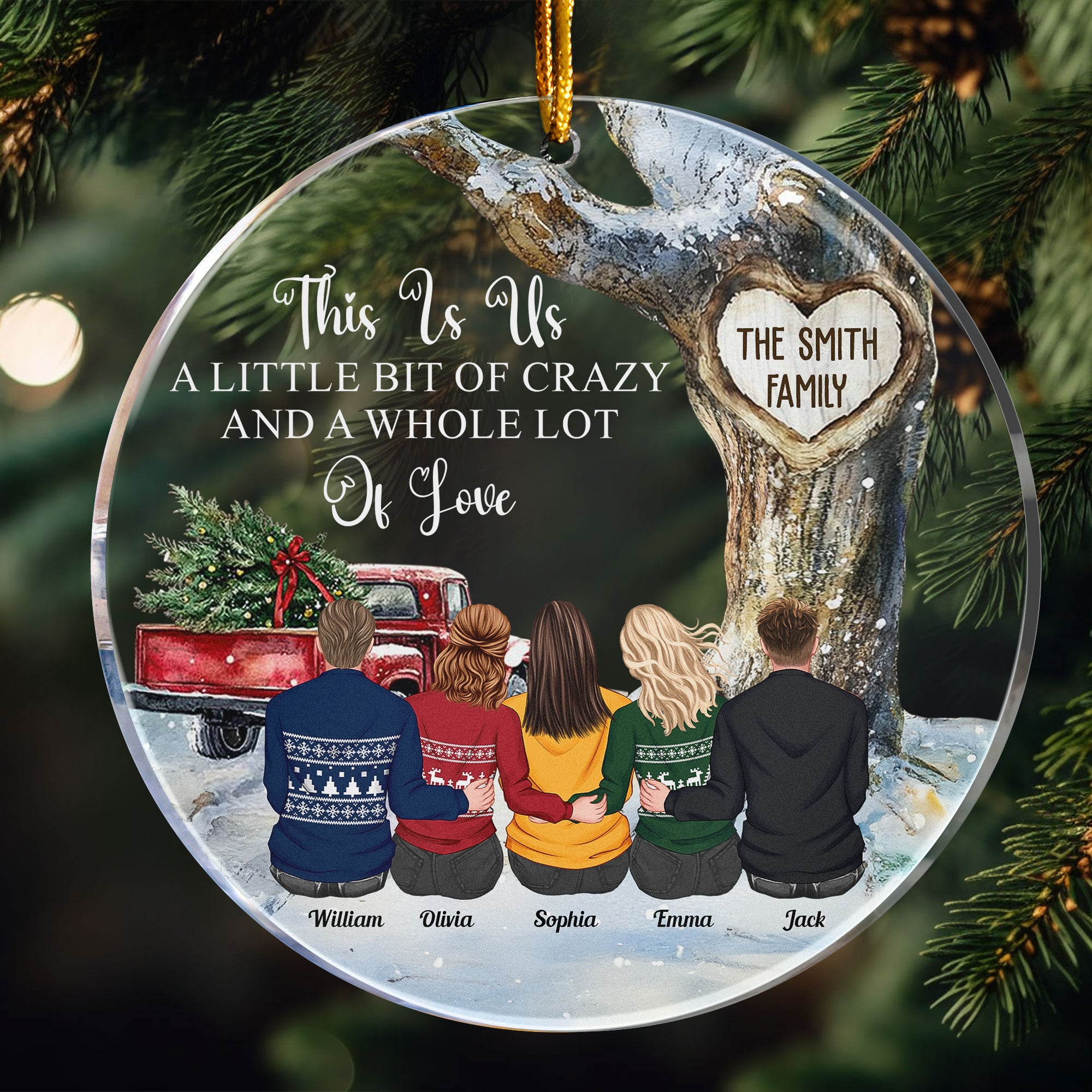 Christmas Is Better With Family, Siblings, Brothers & Sisters - Personalized Acrylic Ornament