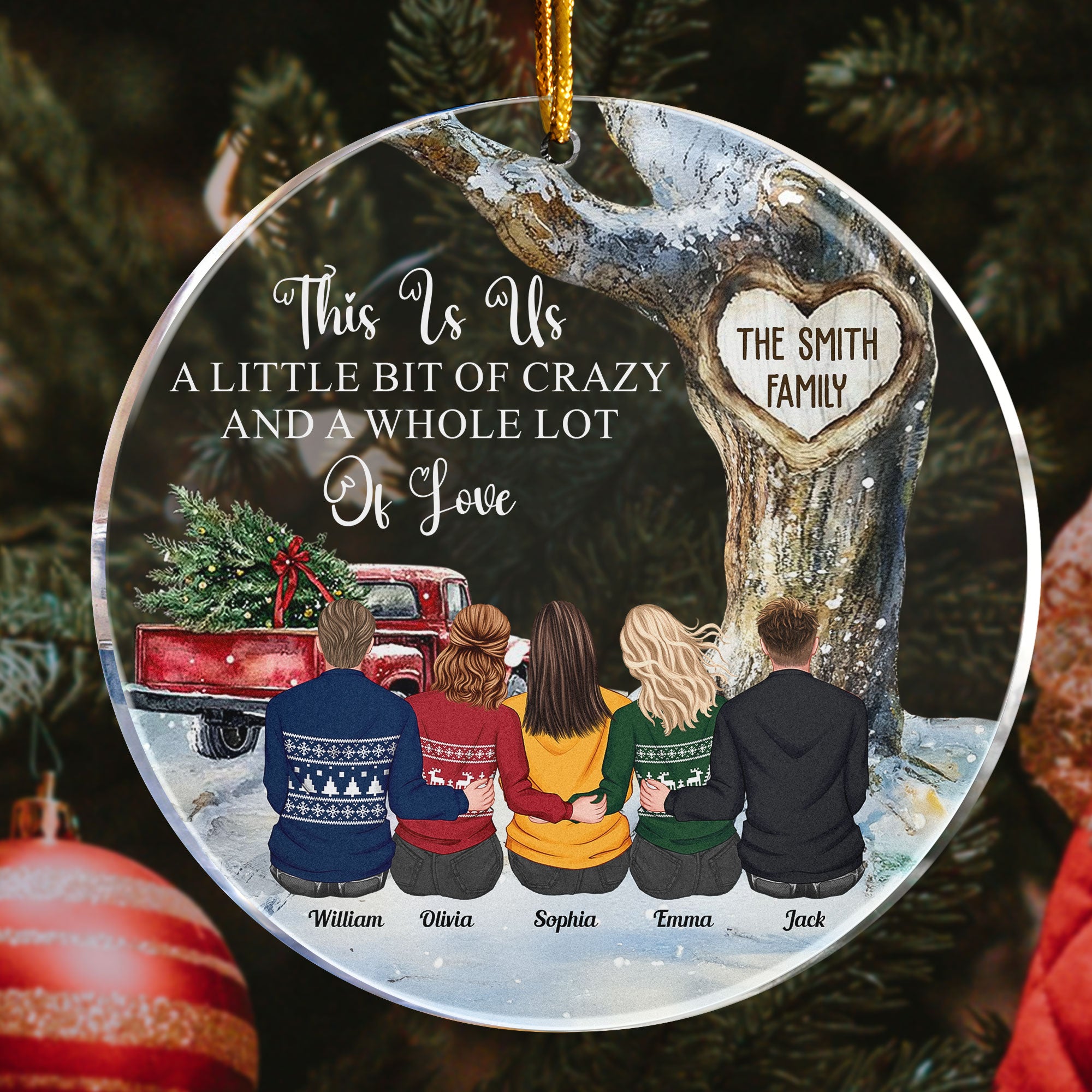 Christmas Is Better With Family, Siblings, Brothers & Sisters - Personalized Acrylic Ornament