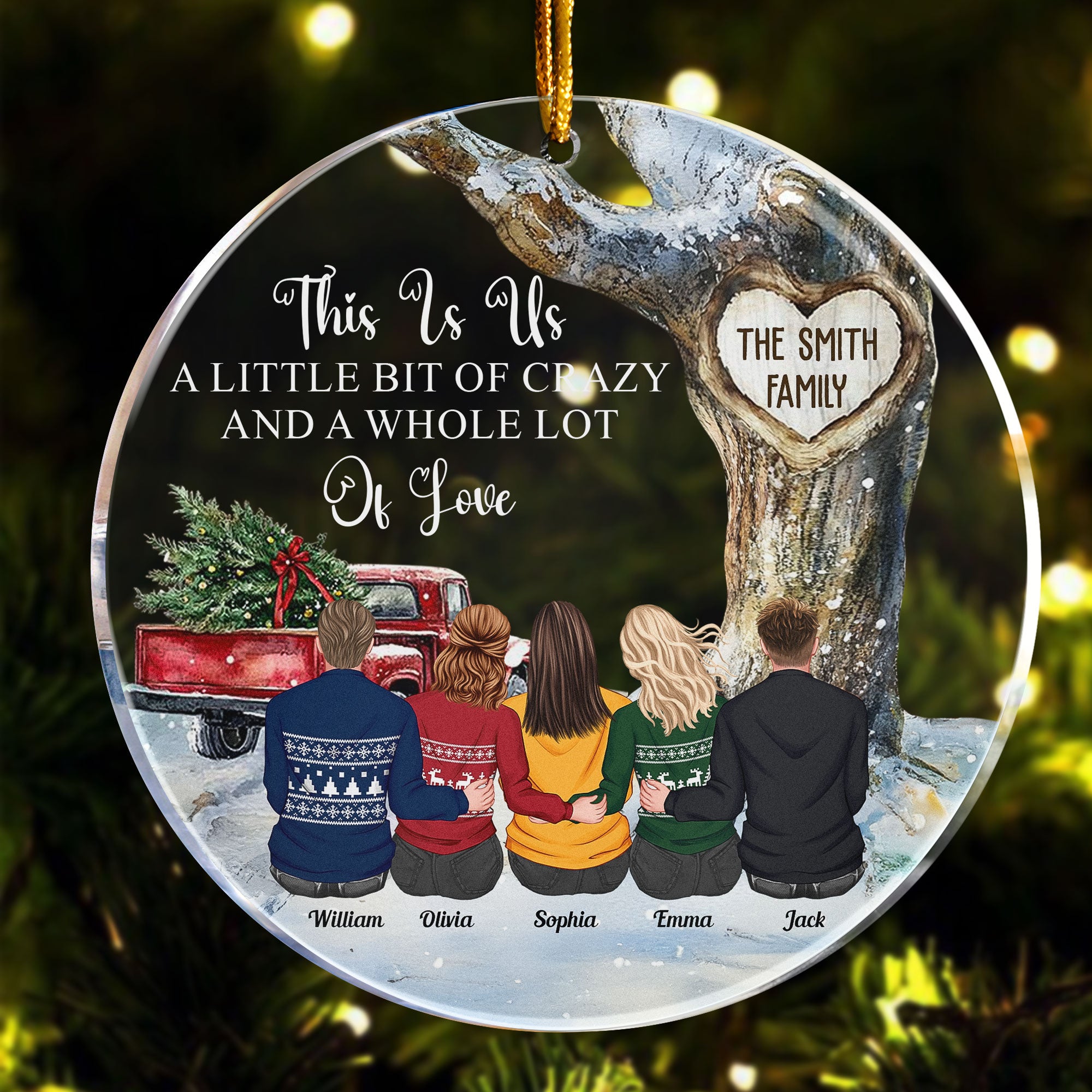 Christmas Is Better With Family, Siblings, Brothers & Sisters - Personalized Acrylic Ornament