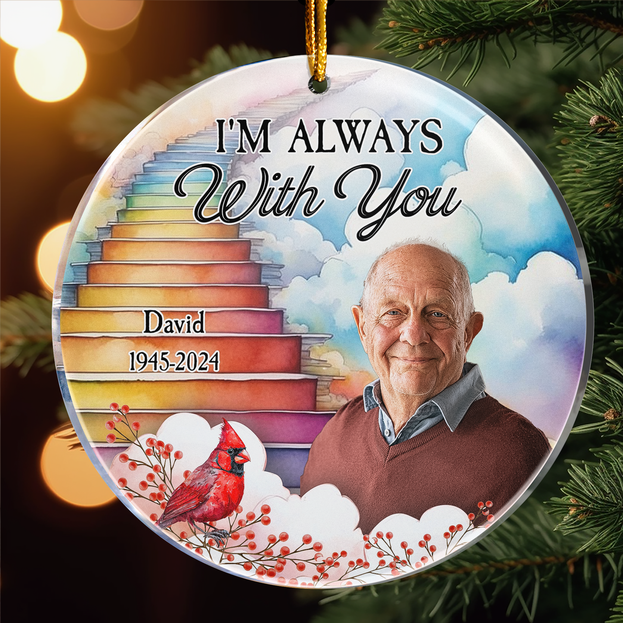 Christmas Memorial I Am Always With You - Personalized Acrylic Ornament