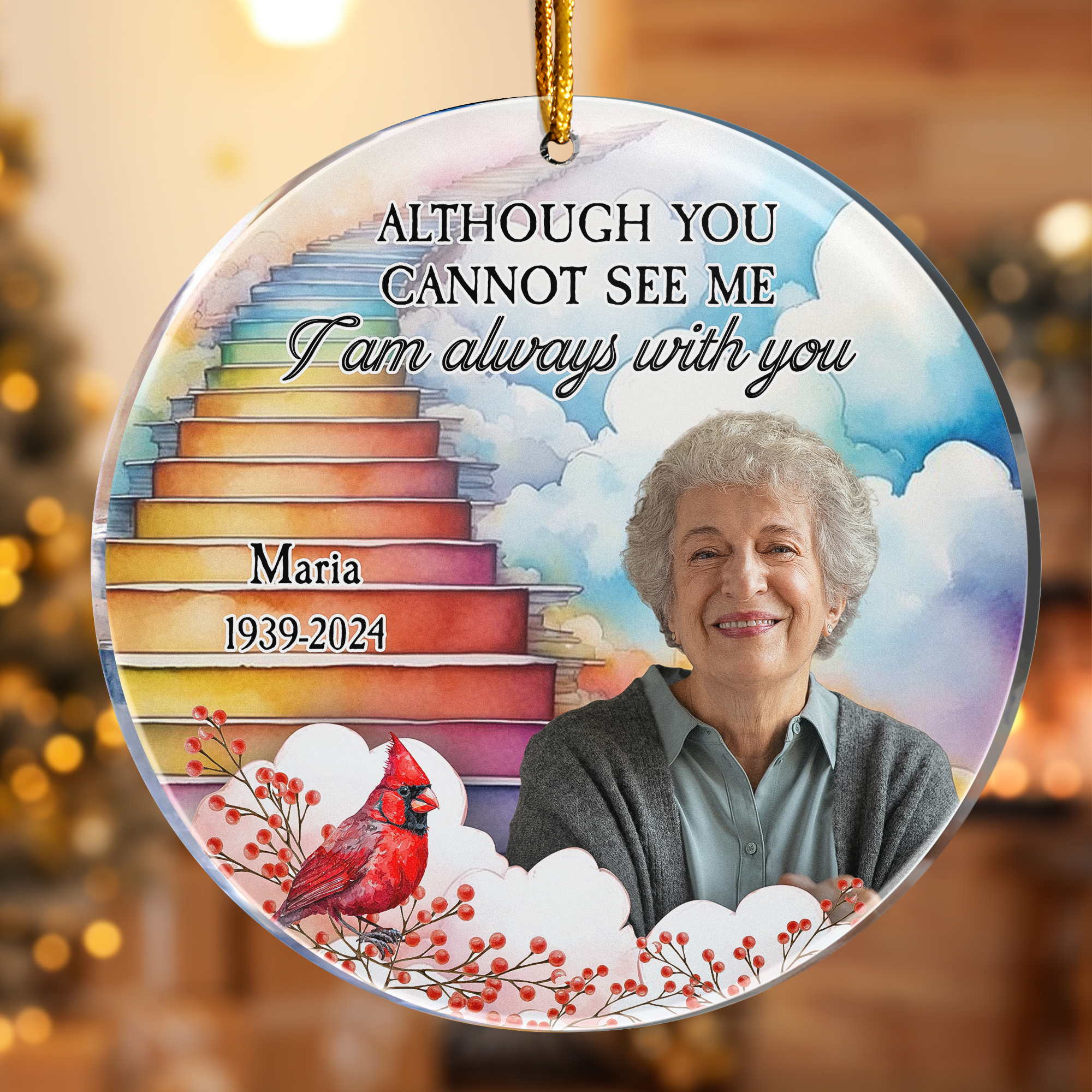 Christmas Memorial I Am Always With You - Personalized Acrylic Ornament