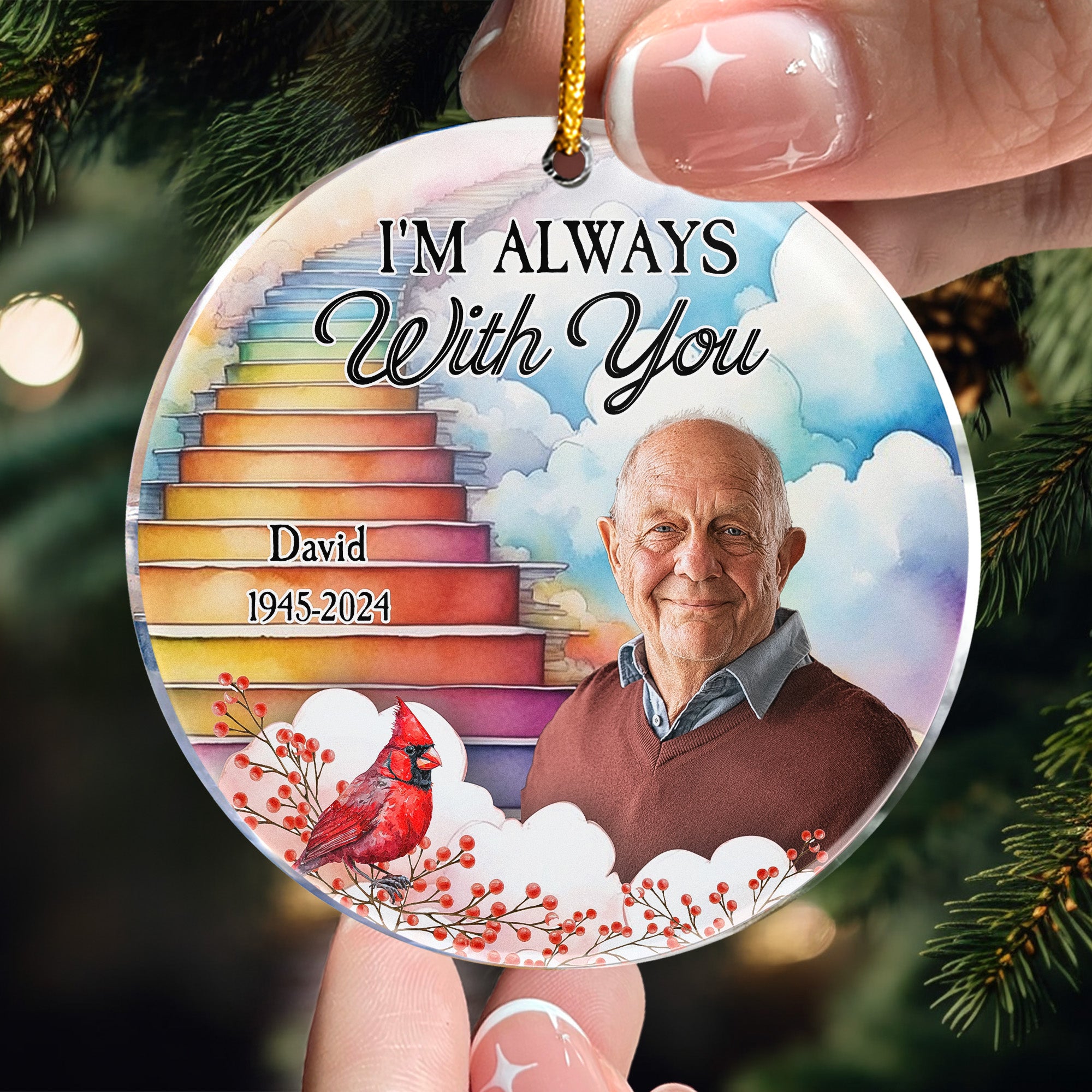 Christmas Memorial I Am Always With You - Personalized Acrylic Ornament