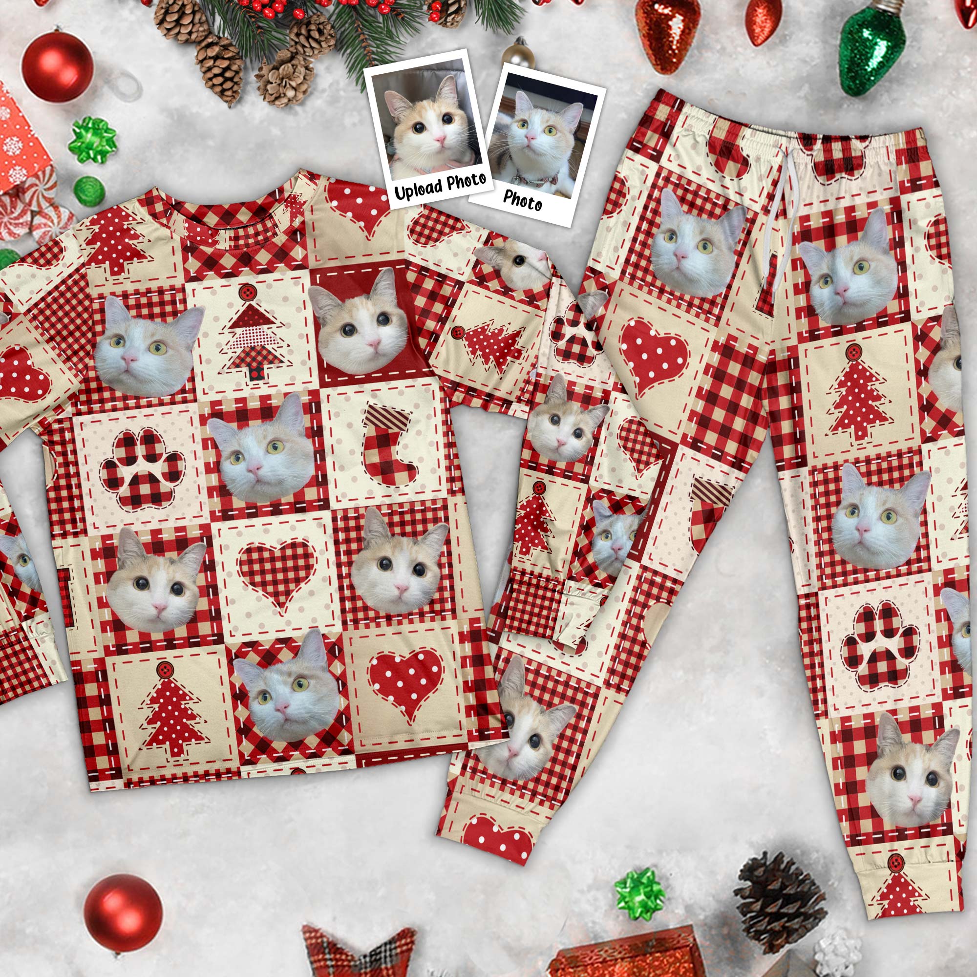 Christmas Ugly Pet Pajamas - Personalized Photo Pajamas Set