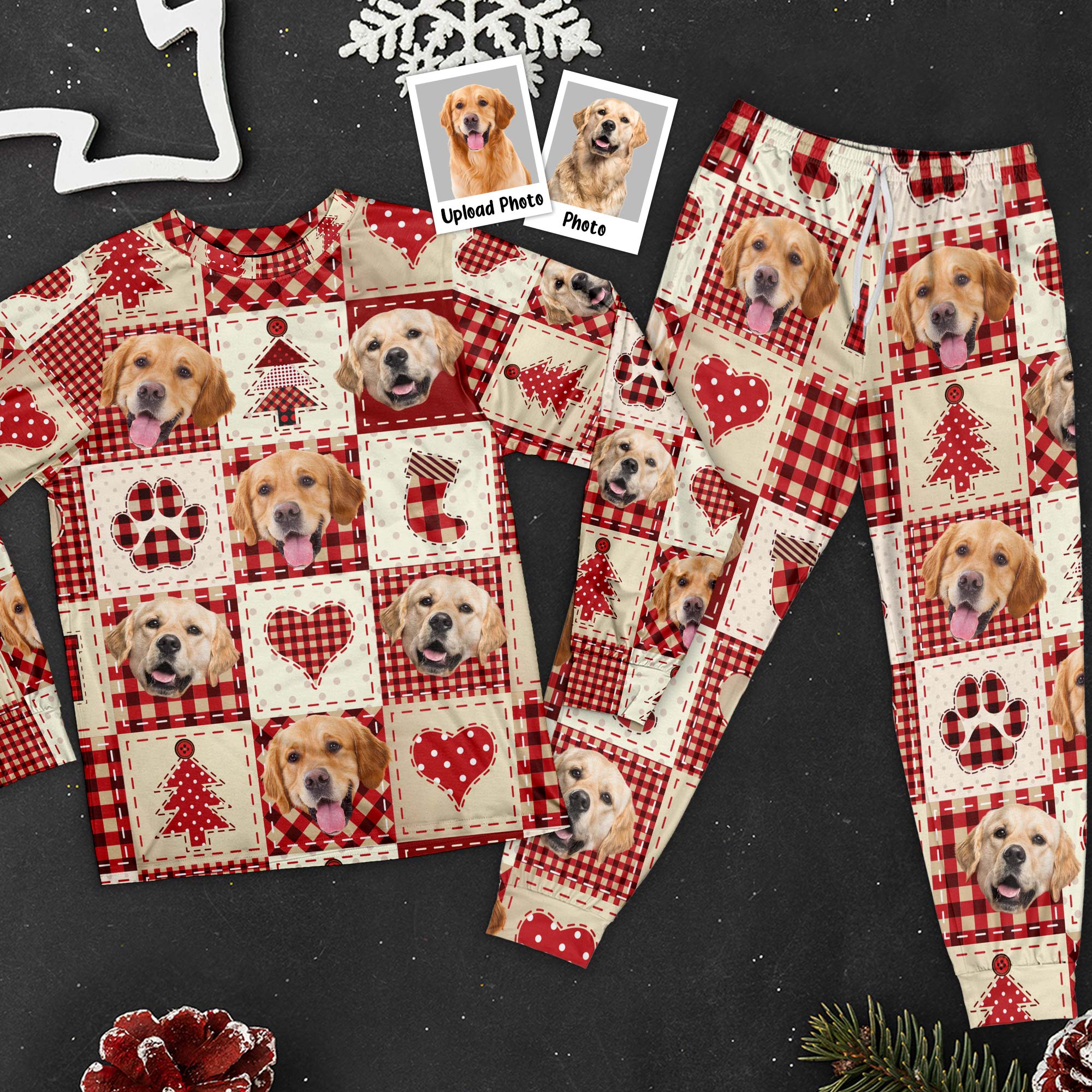 Christmas Ugly Pet Pajamas - Personalized Photo Pajamas Set