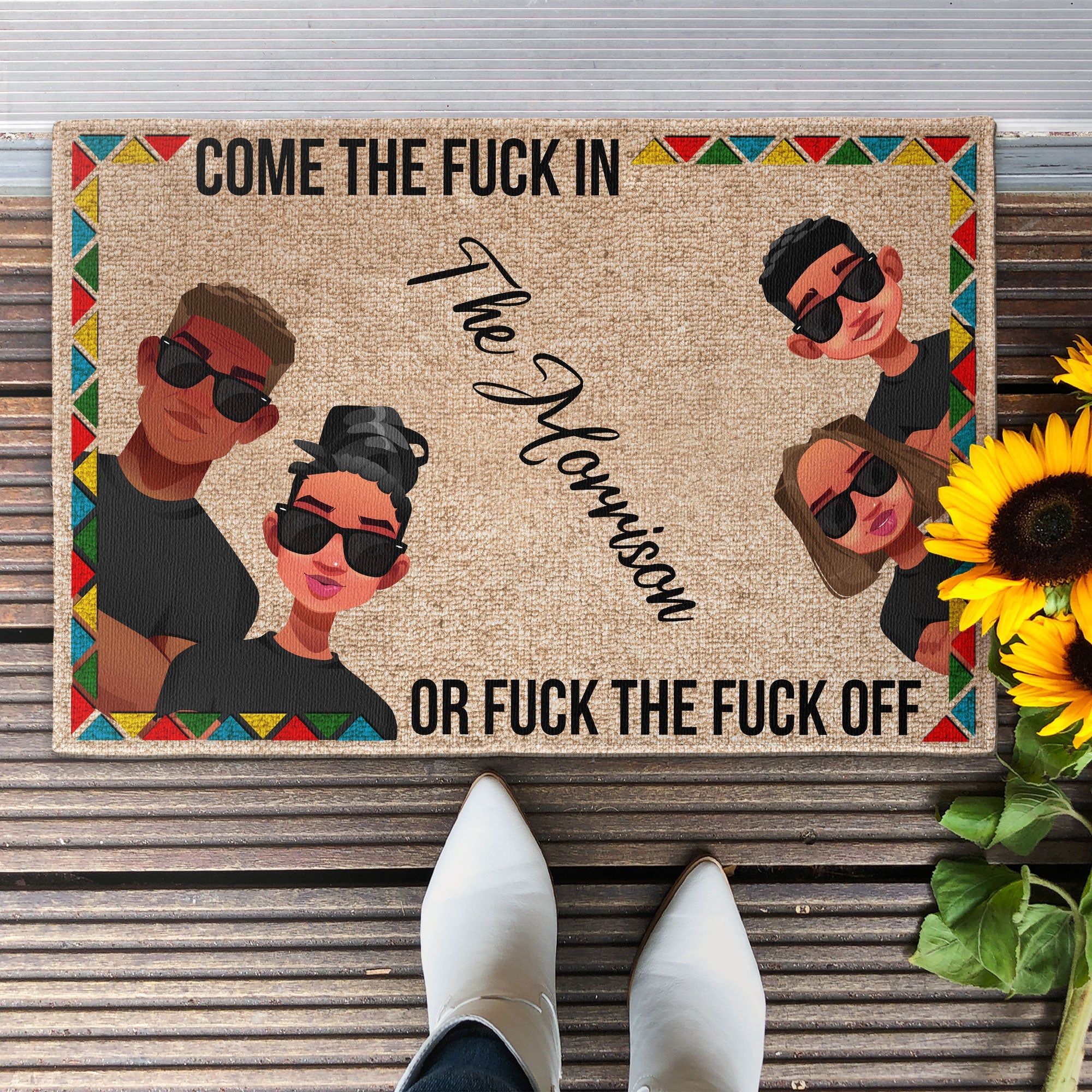 Come The F*ck In - Personalized Doormat