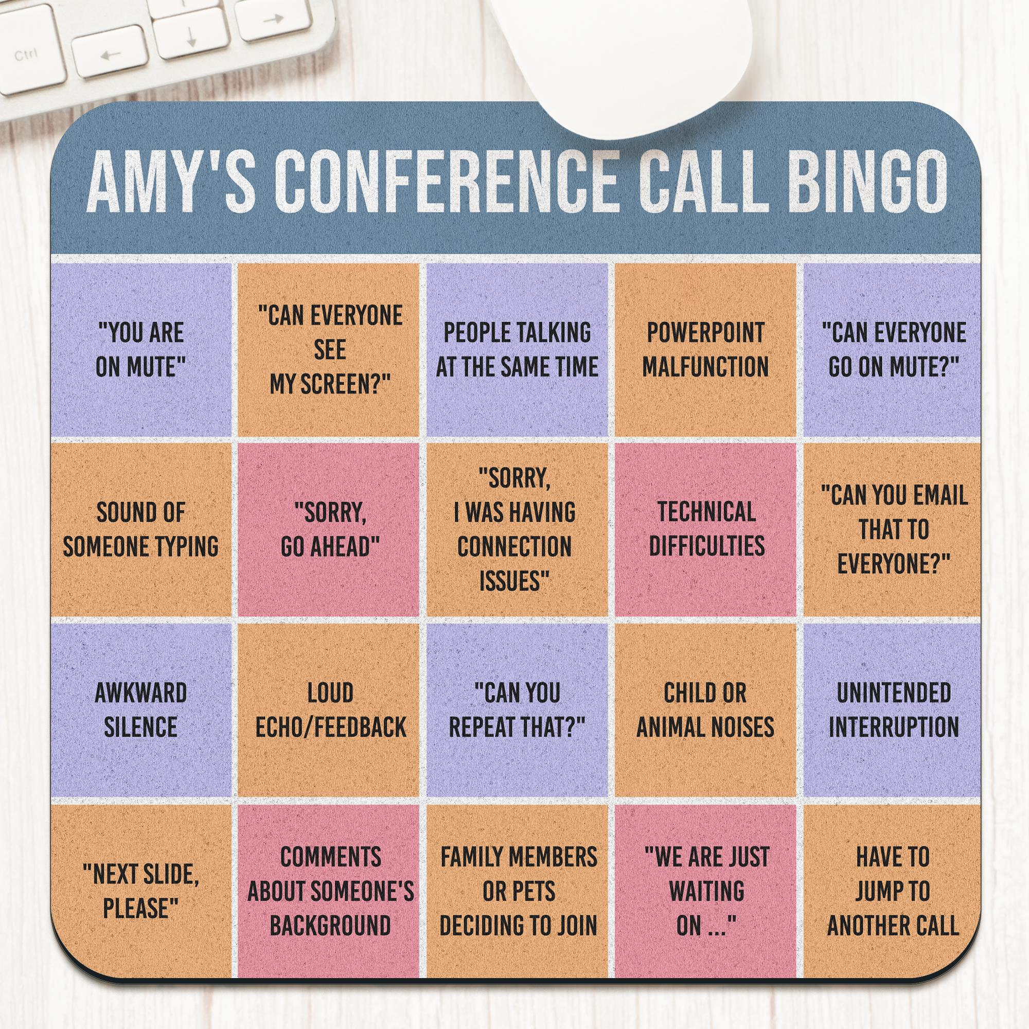 Conference Call For Work - Custom Shape Mouse Pad